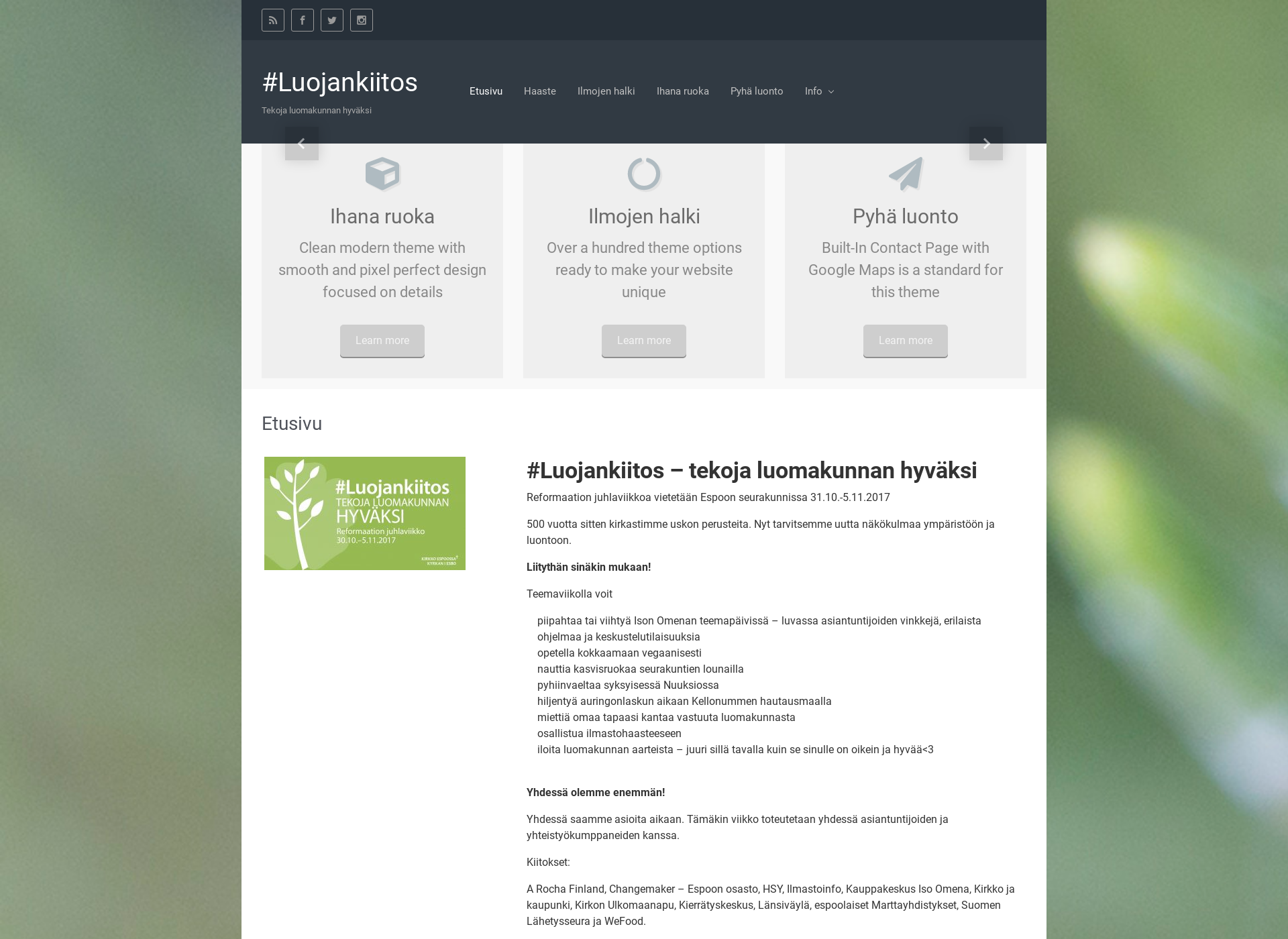 Screenshot for luojankiitos.fi