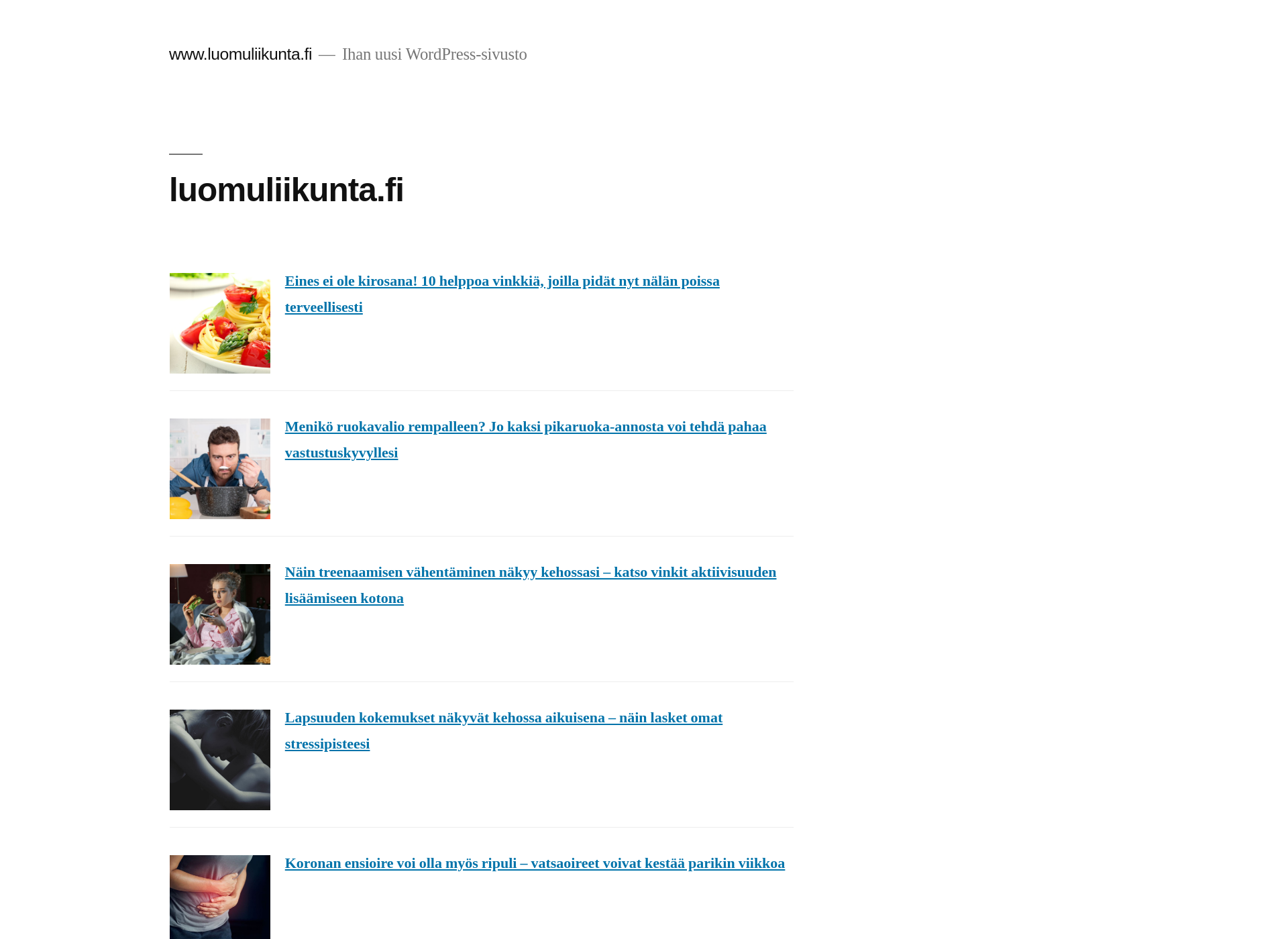 Screenshot for luomuliikunta.fi