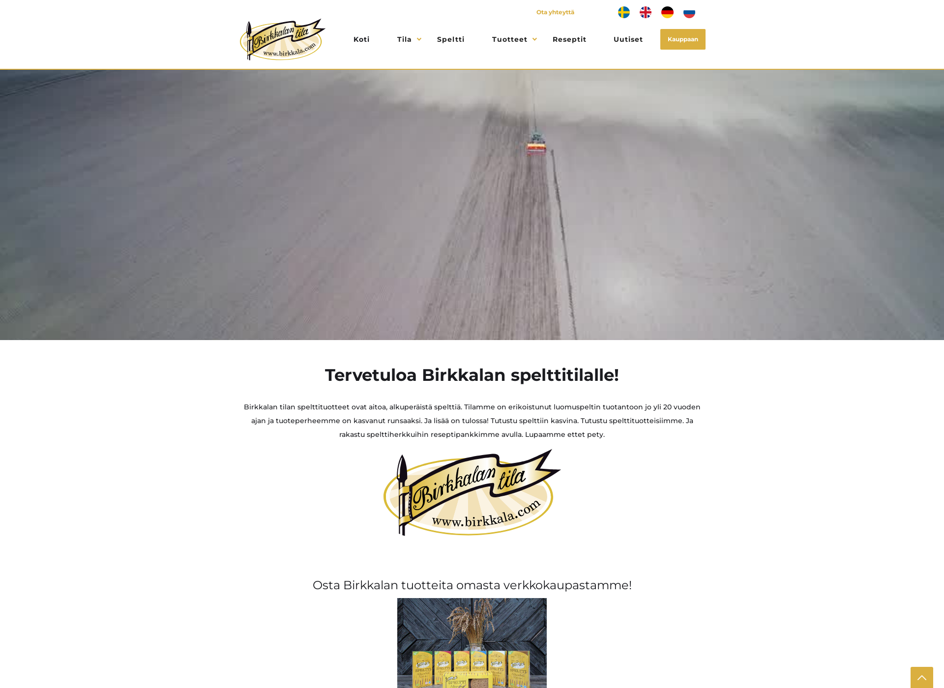 Screenshot for luomuspelttituotteet.fi