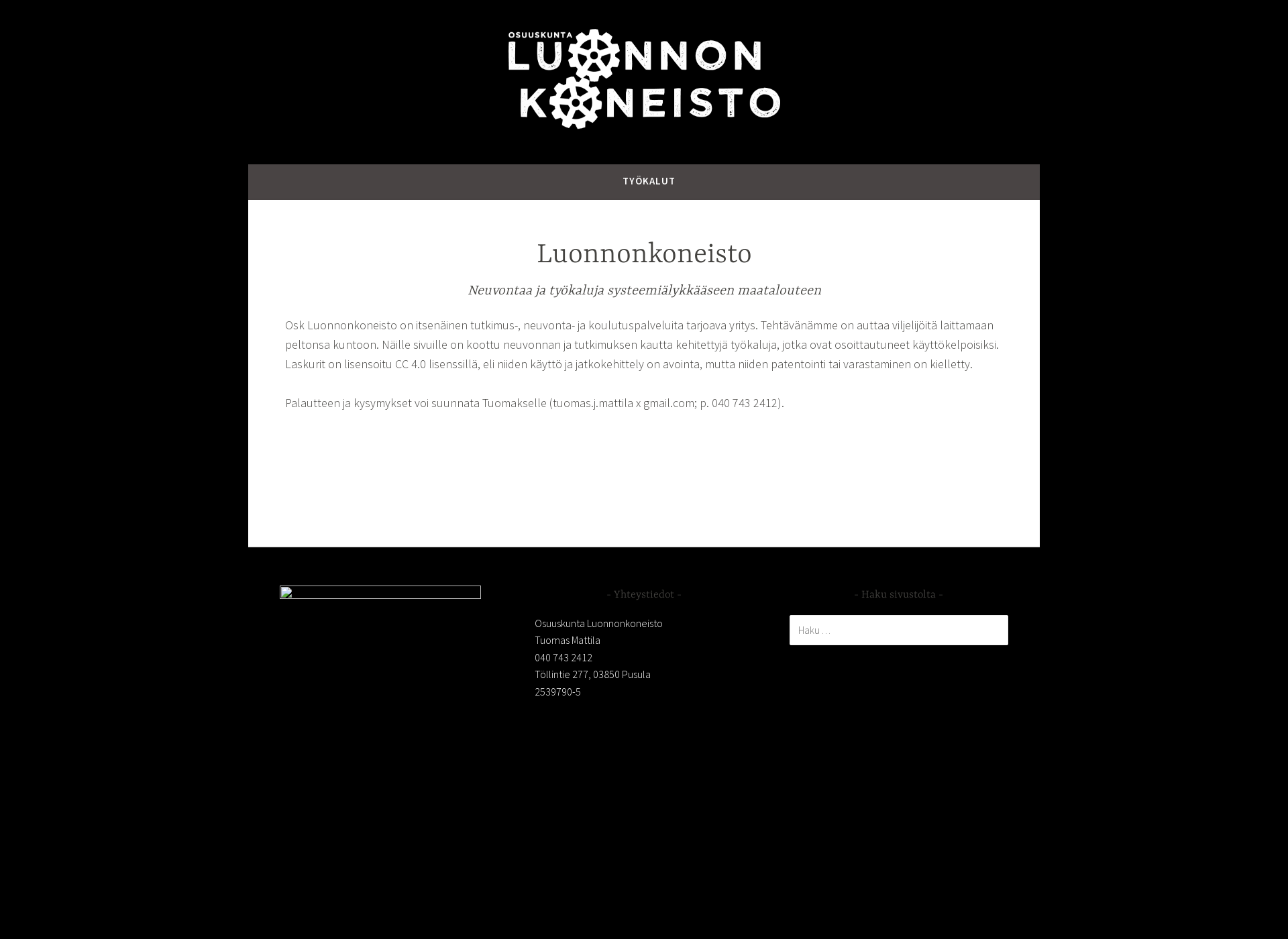 Screenshot for luonnonkoneisto.fi