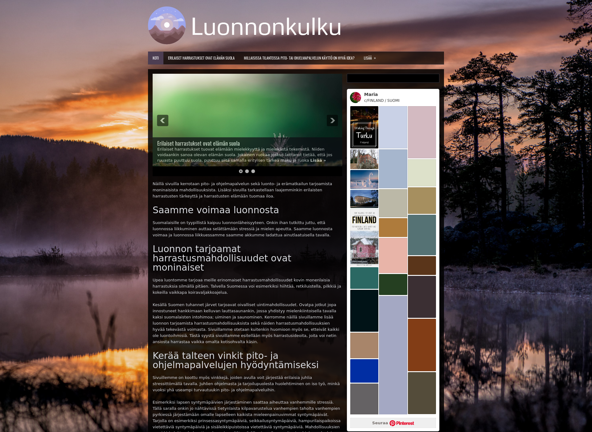 Screenshot for luonnonkulku.fi
