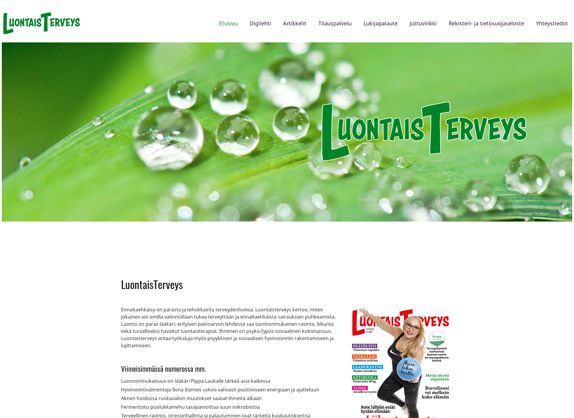 Screenshot for luontaisterveys-lehti.fi