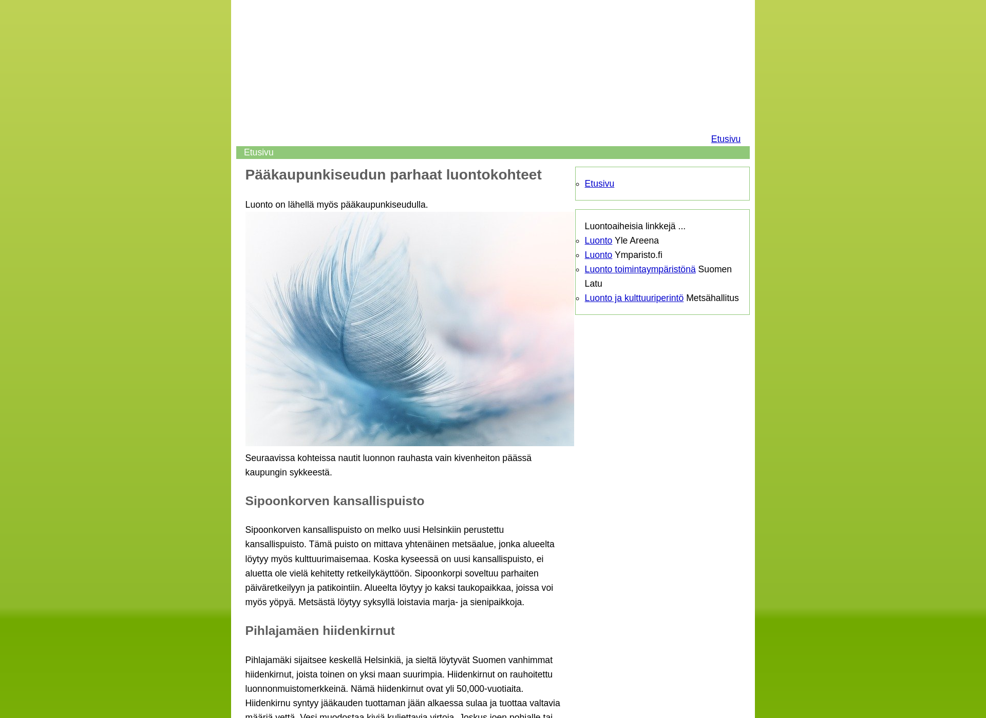Screenshot for luonto.fi