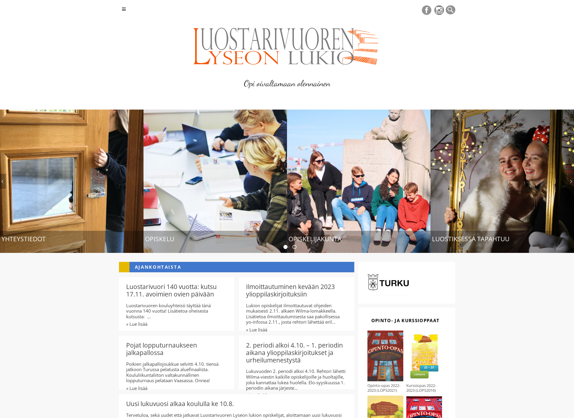 Screenshot for luostarivuorenlyseo.fi
