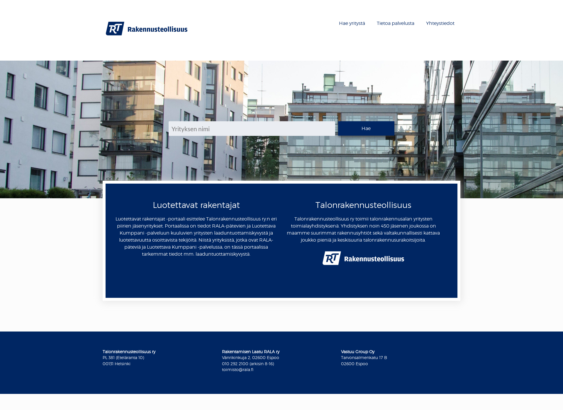 Screenshot for luotettavatrakentajat.fi