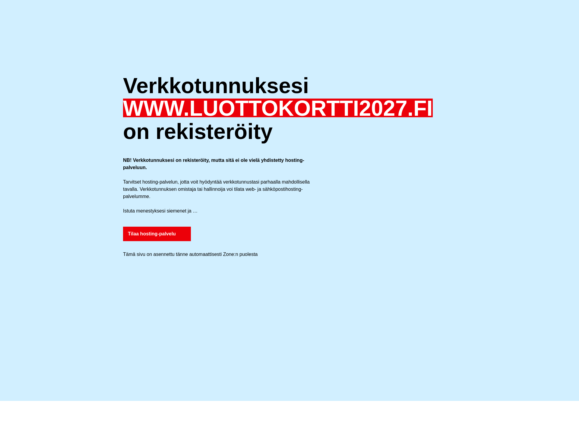 Skärmdump för luottokortti2027.fi