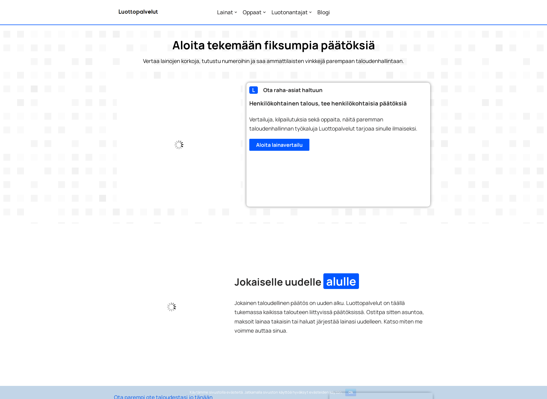 Screenshot for luottopalvelut.fi