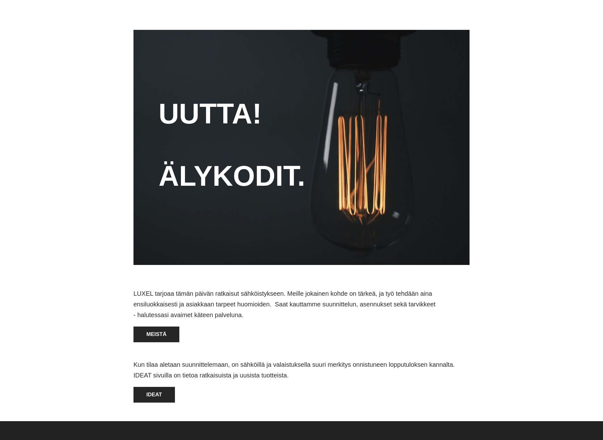 Skärmdump för luxel.fi