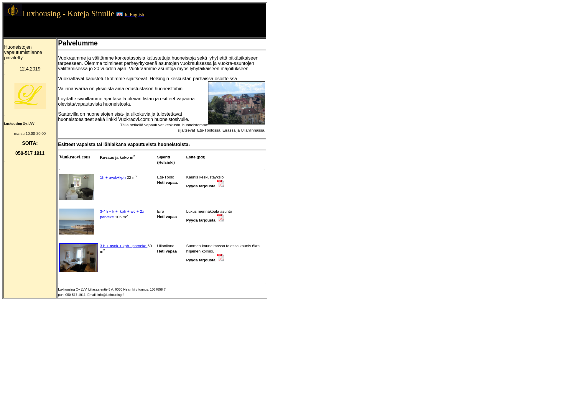 Screenshot for luxhousing.fi