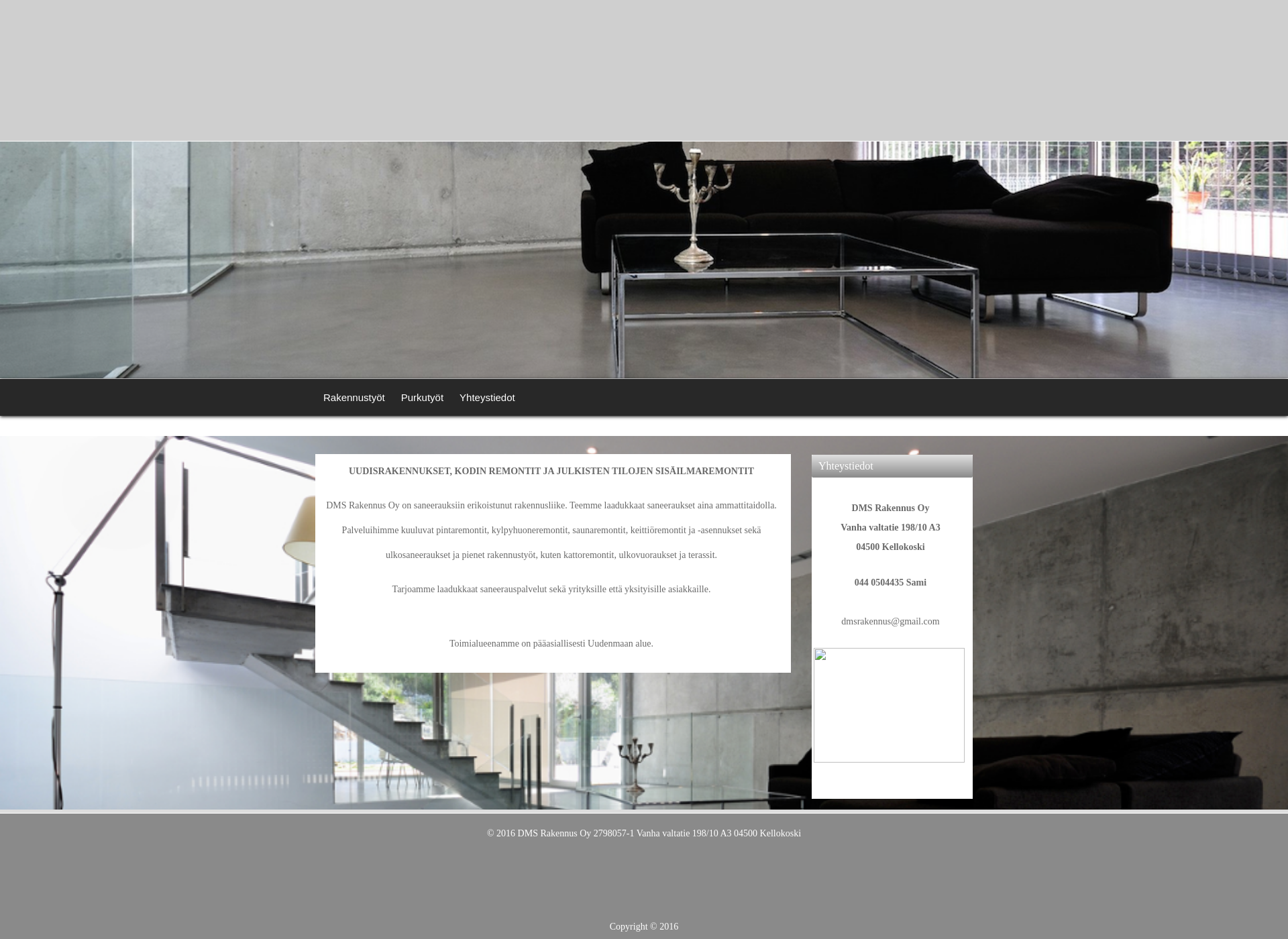 Skärmdump för luxuryconcrete.fi