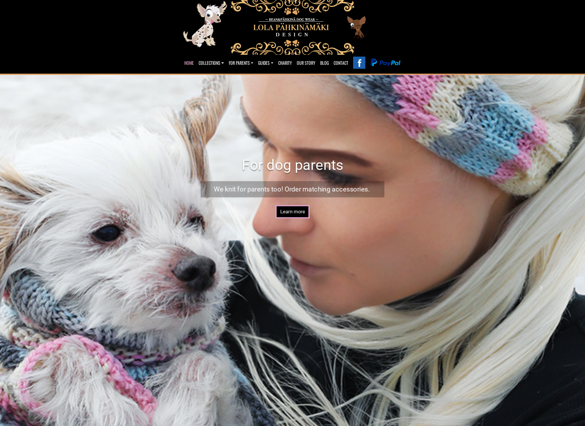 Skärmdump för luxurydogclothes.fi