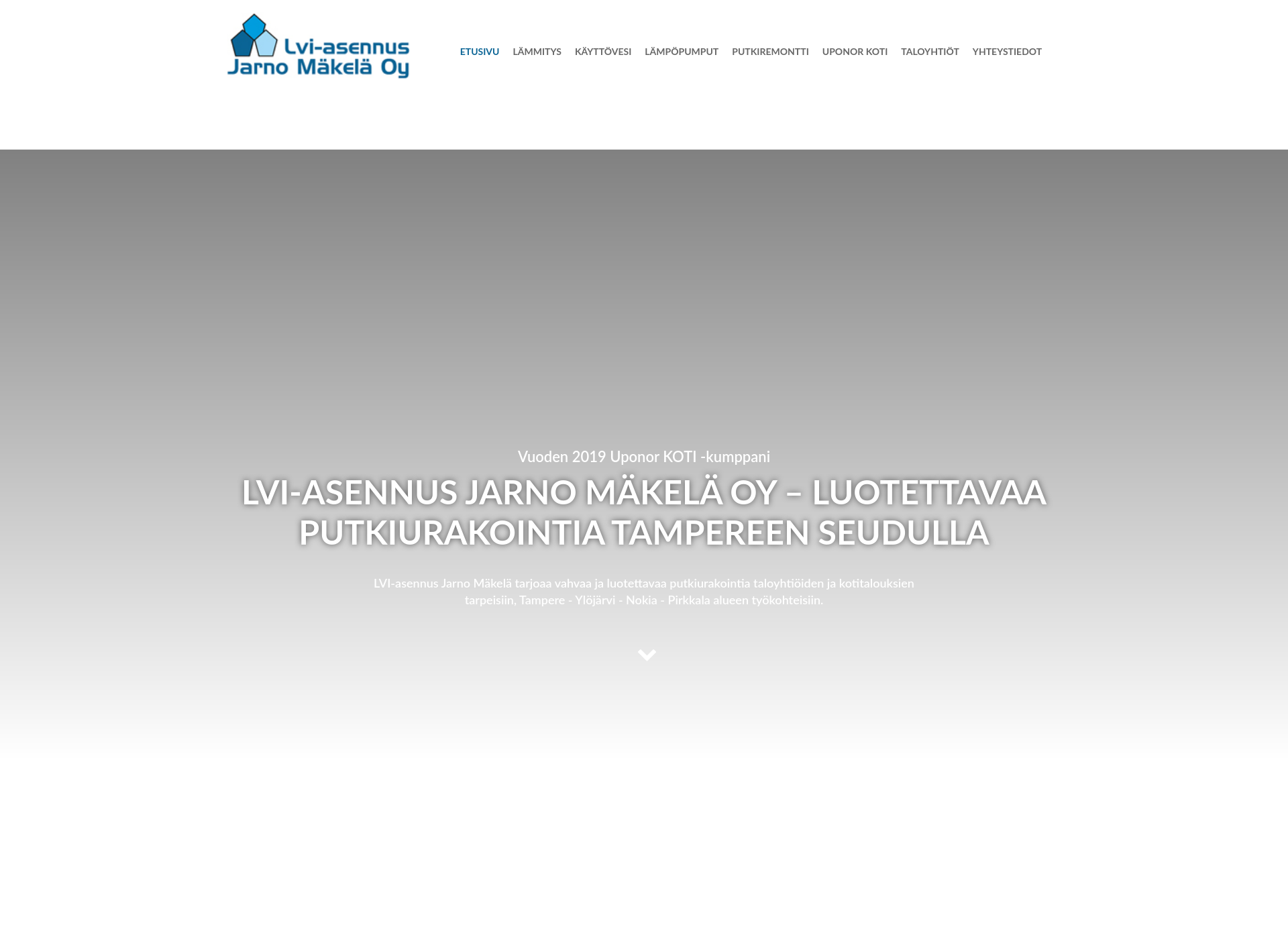 Skärmdump för lvi-jarno.fi