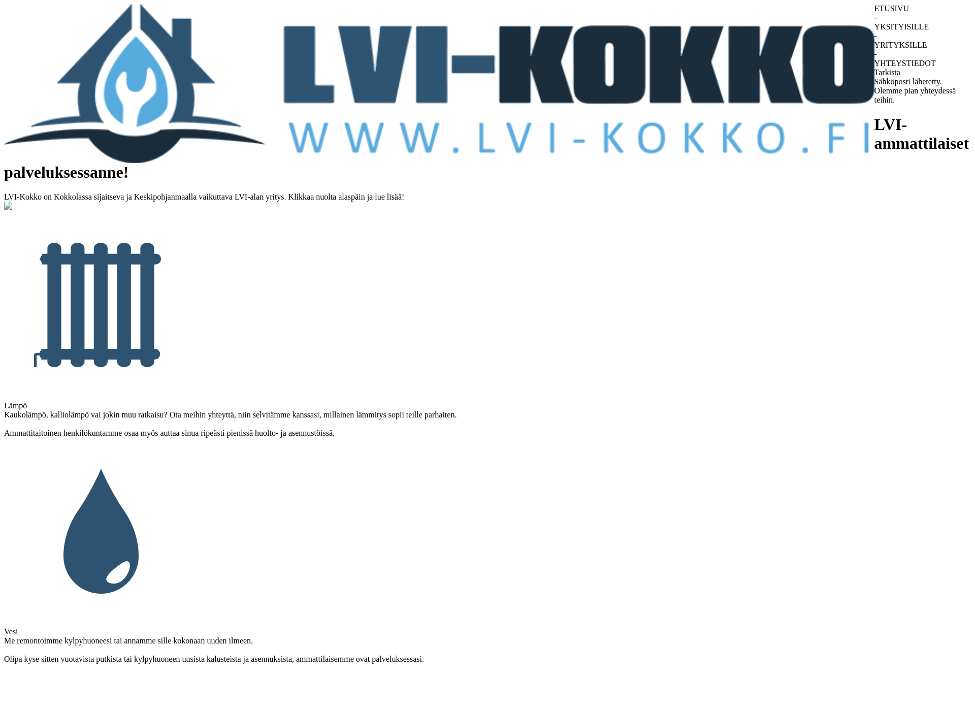 Skärmdump för lvi-kokko.fi