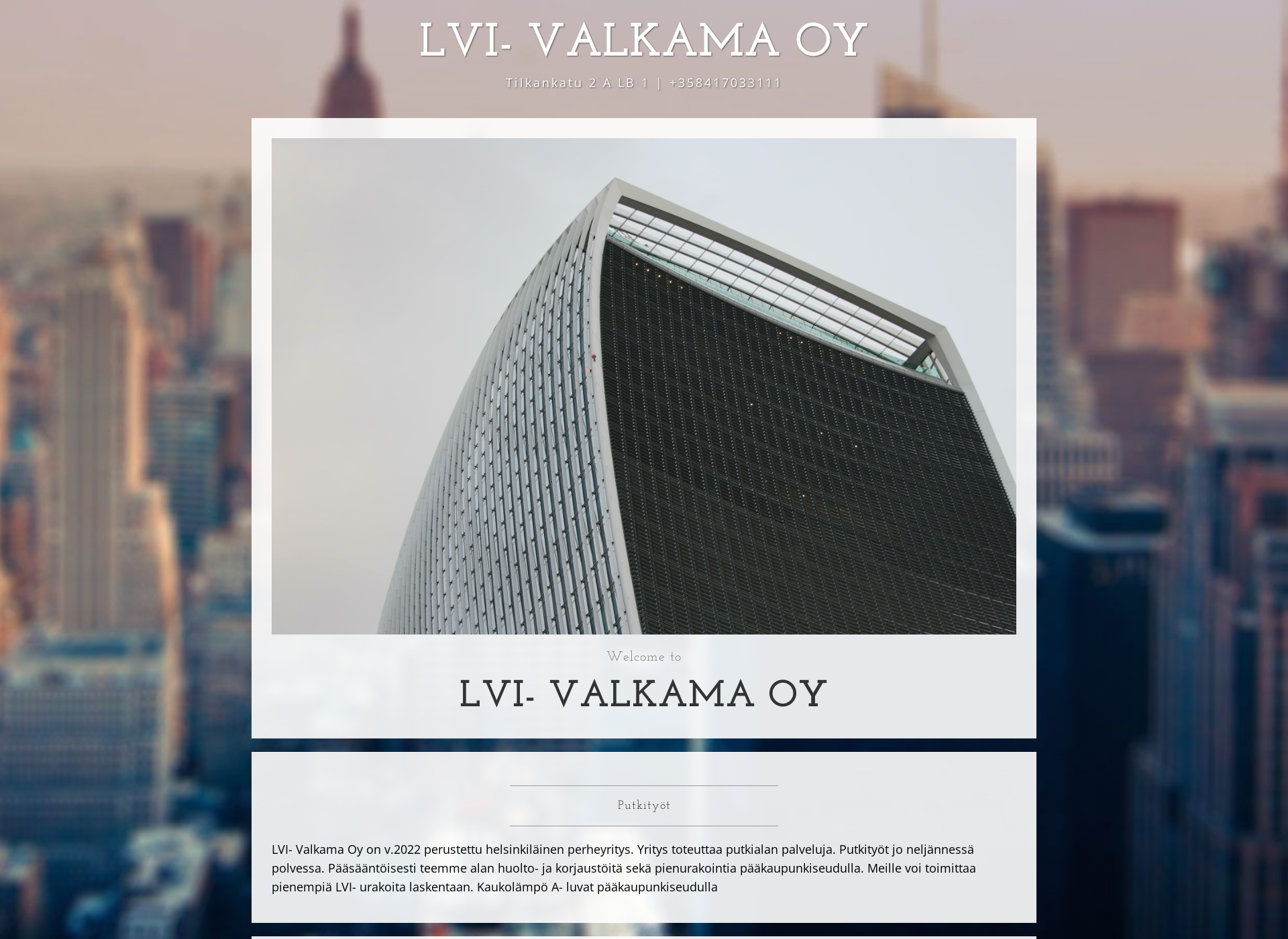 Screenshot for lvi-valkama.fi