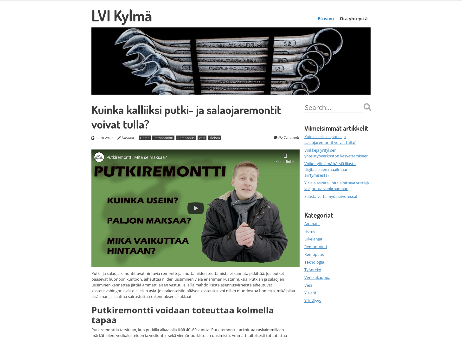 Screenshot for lvikylma.fi