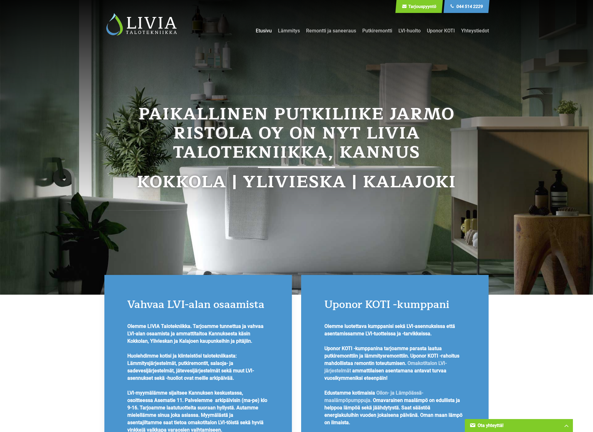Skärmdump för lviristola.fi