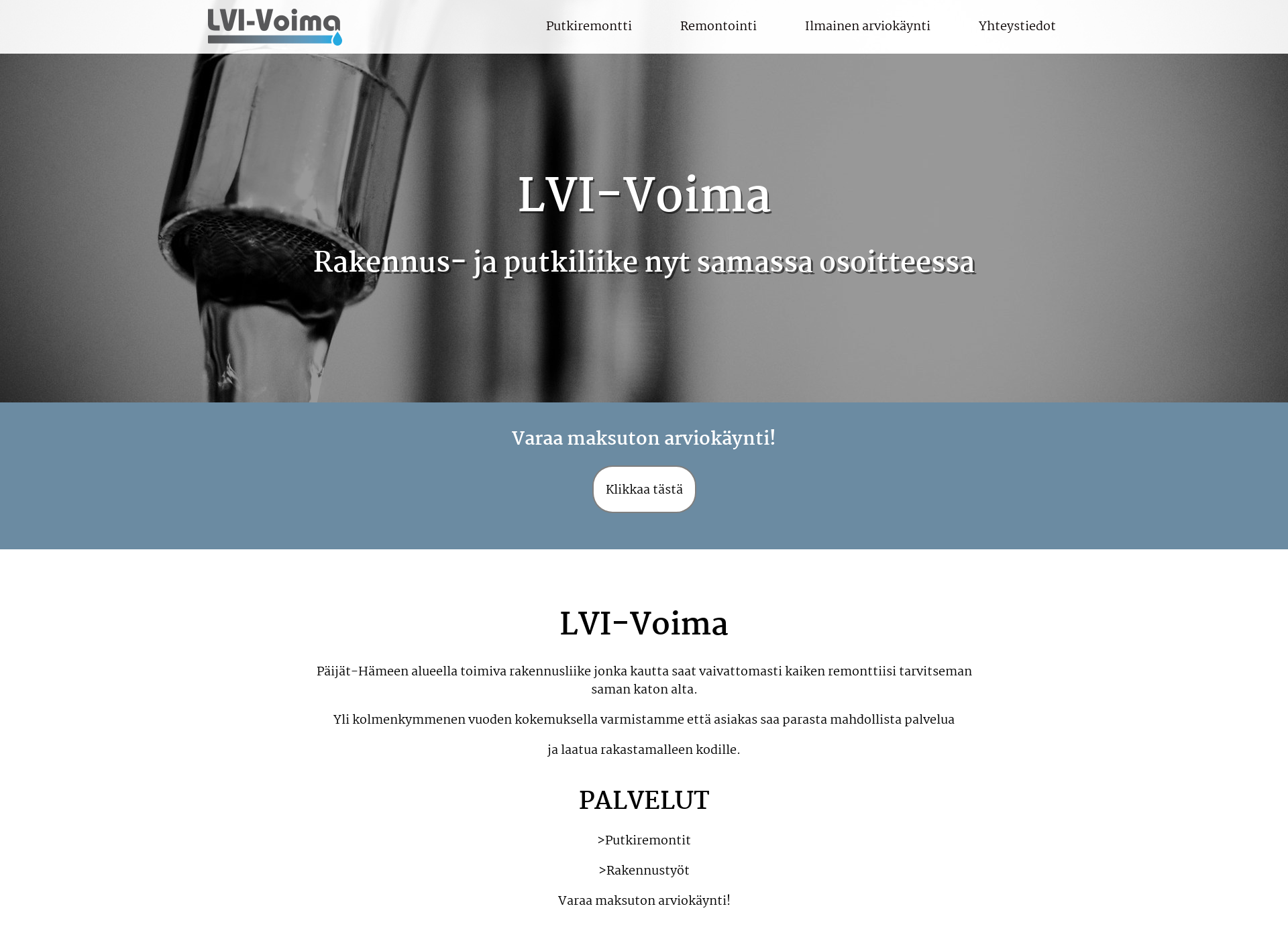 Skärmdump för lvivoima.fi