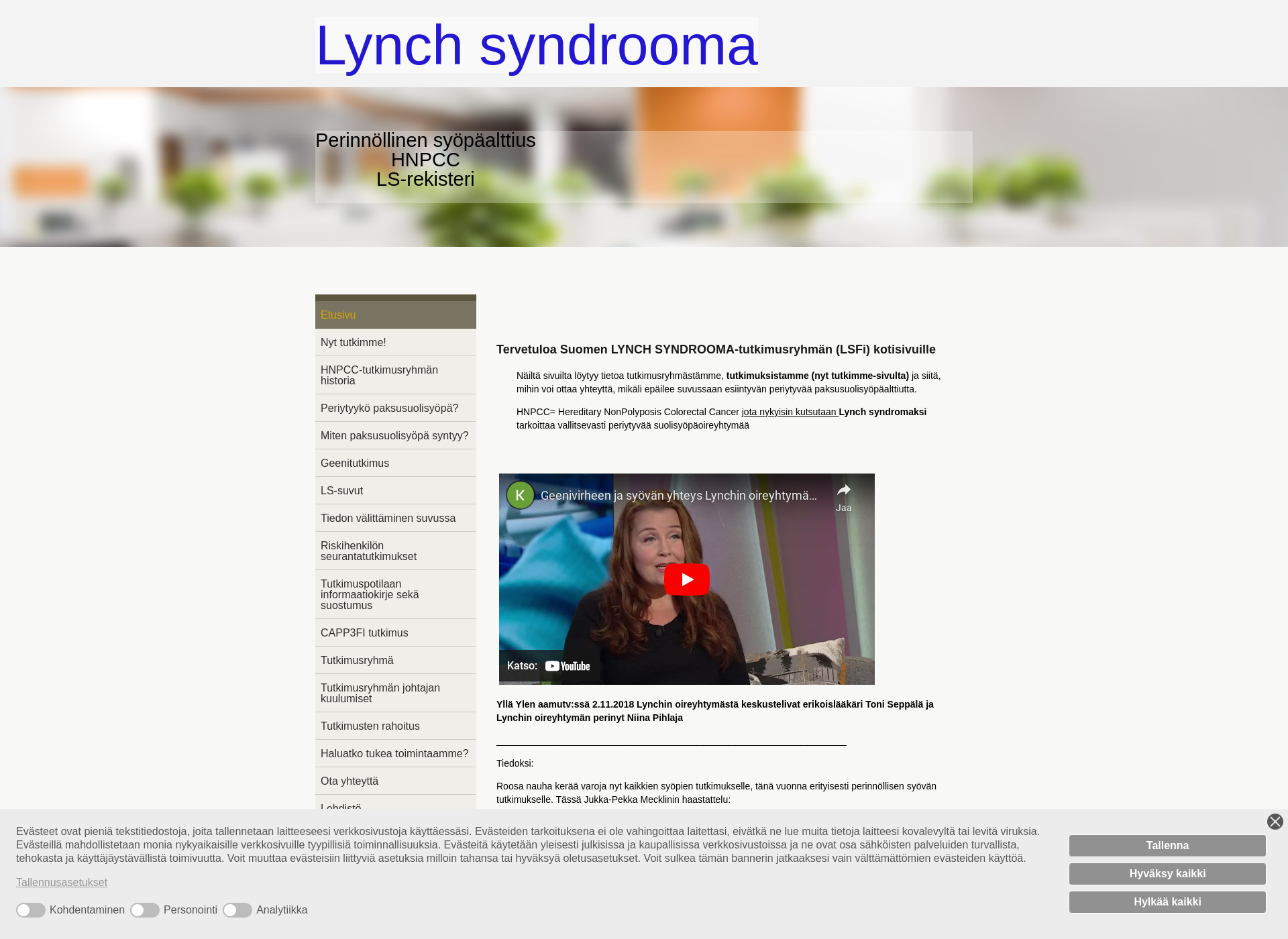 Screenshot for lynchsyndrooma.fi