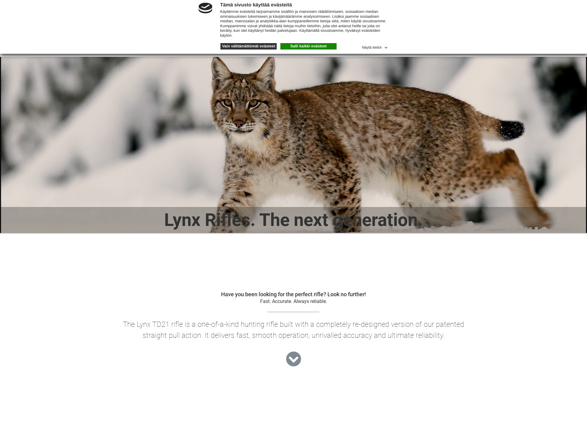 Screenshot for lynxrifles.fi