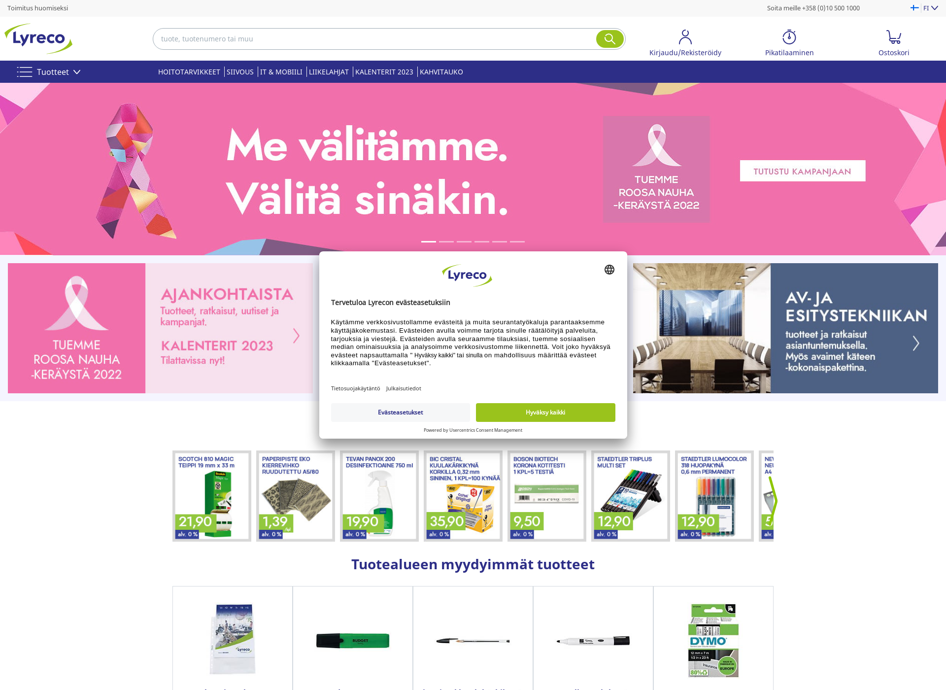 Screenshot for lyreco.fi