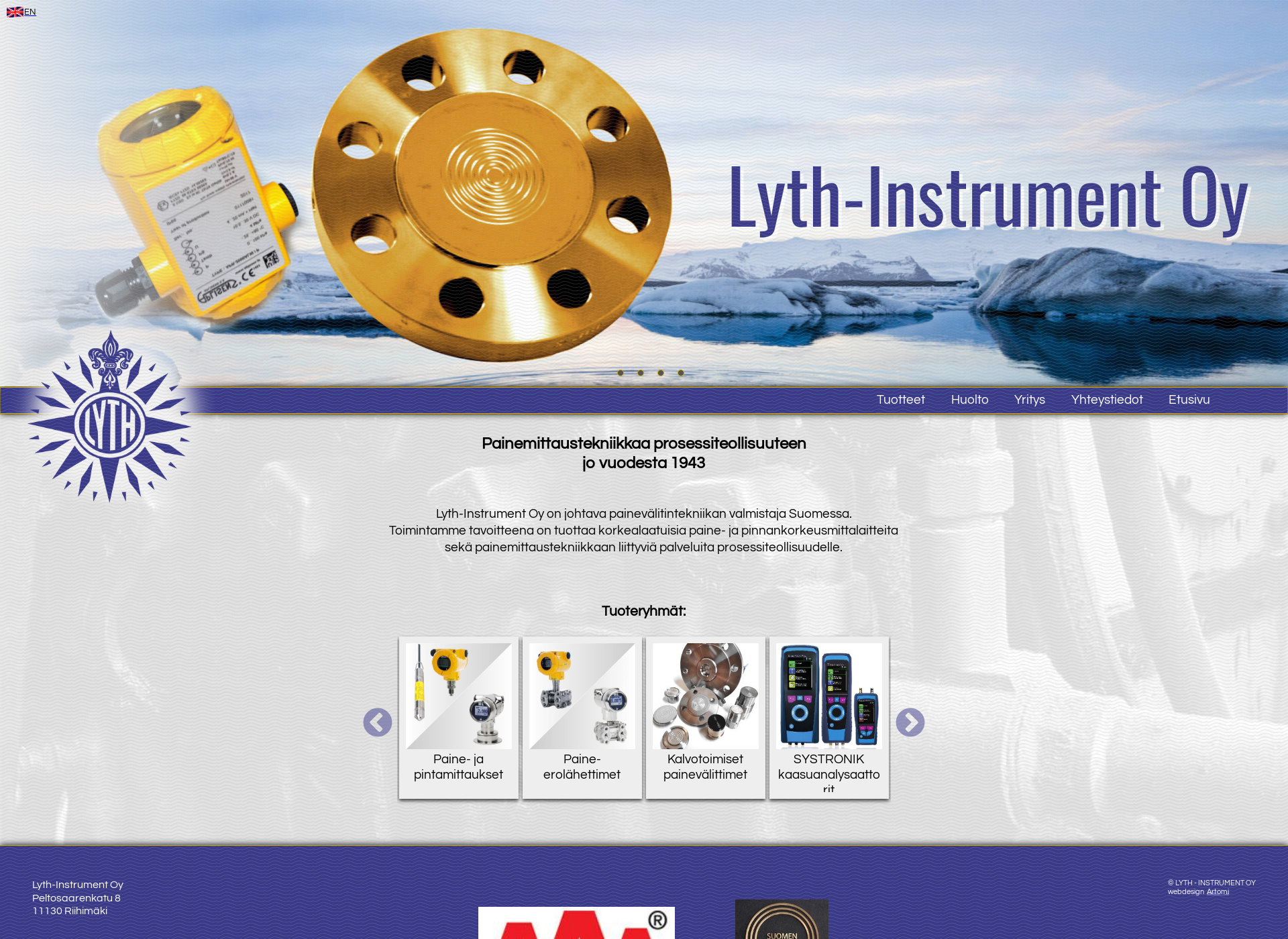 Skärmdump för lyth.fi