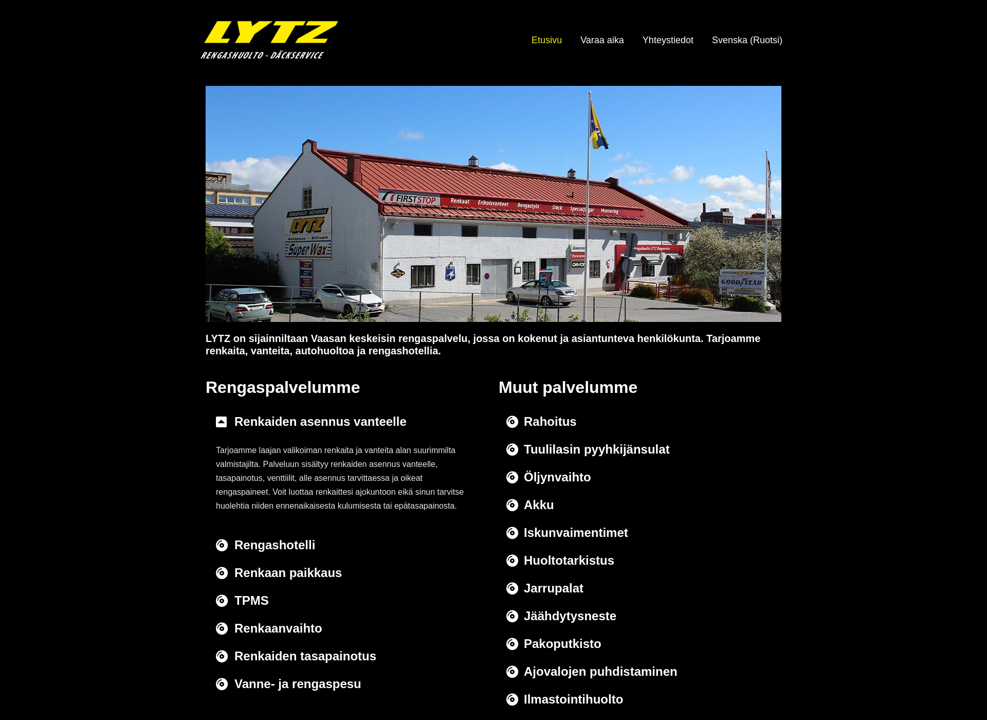 Skärmdump för lytz.fi