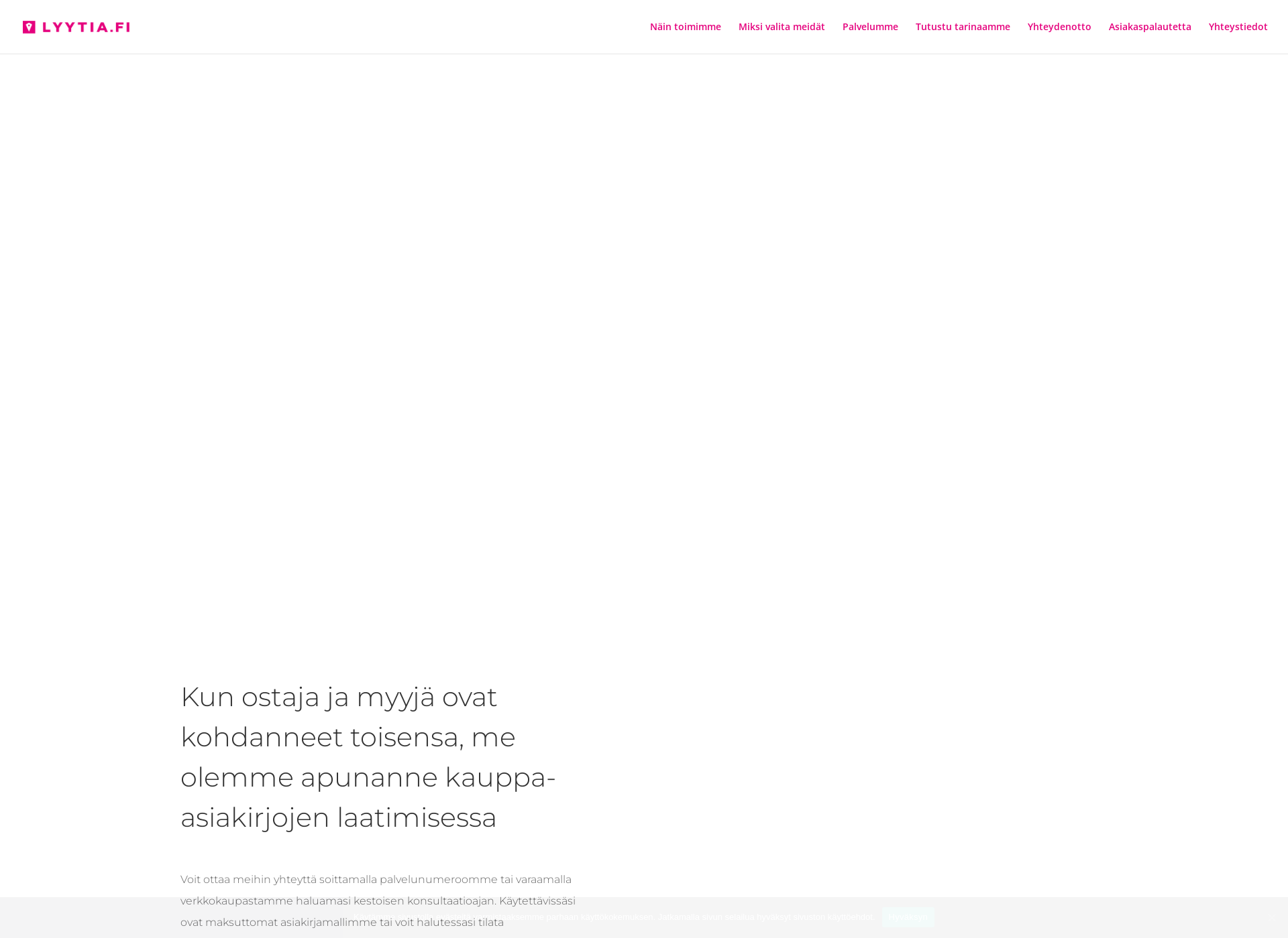 Skärmdump för lyytia.fi
