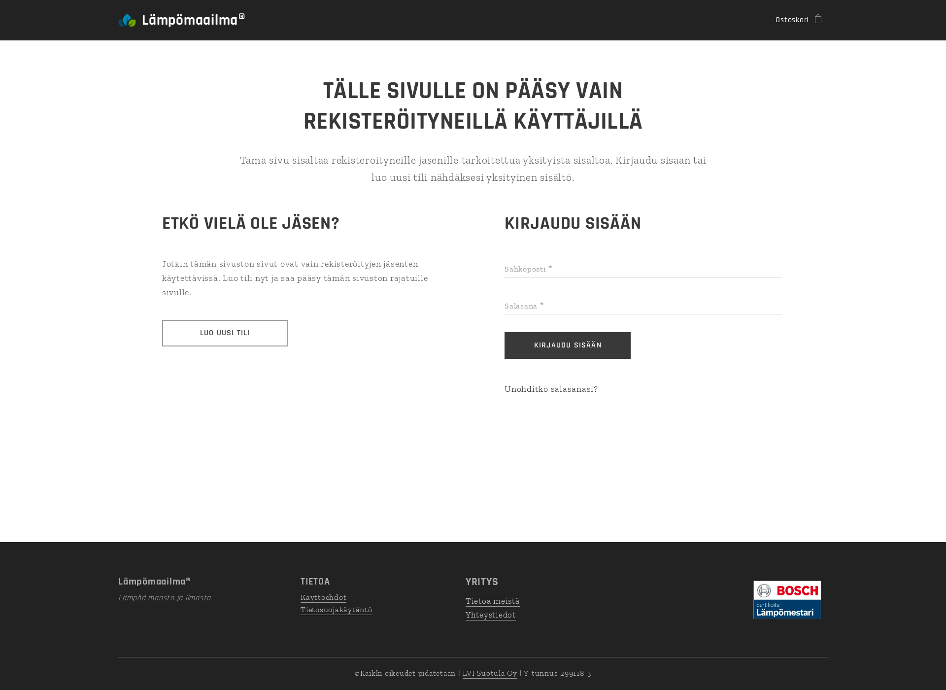 Screenshot for lämpömaailma.fi