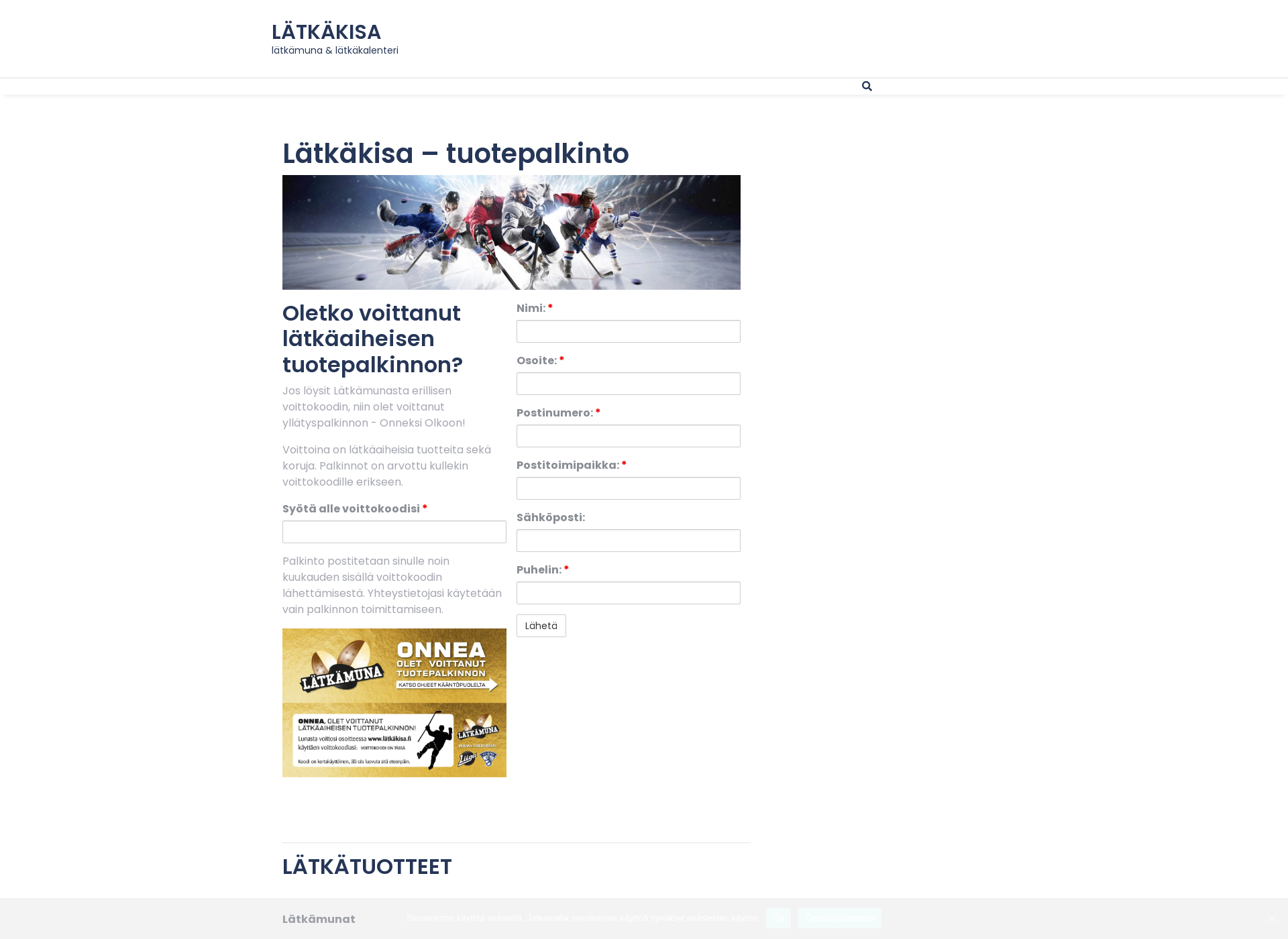 Screenshot for lätkäkisa.fi