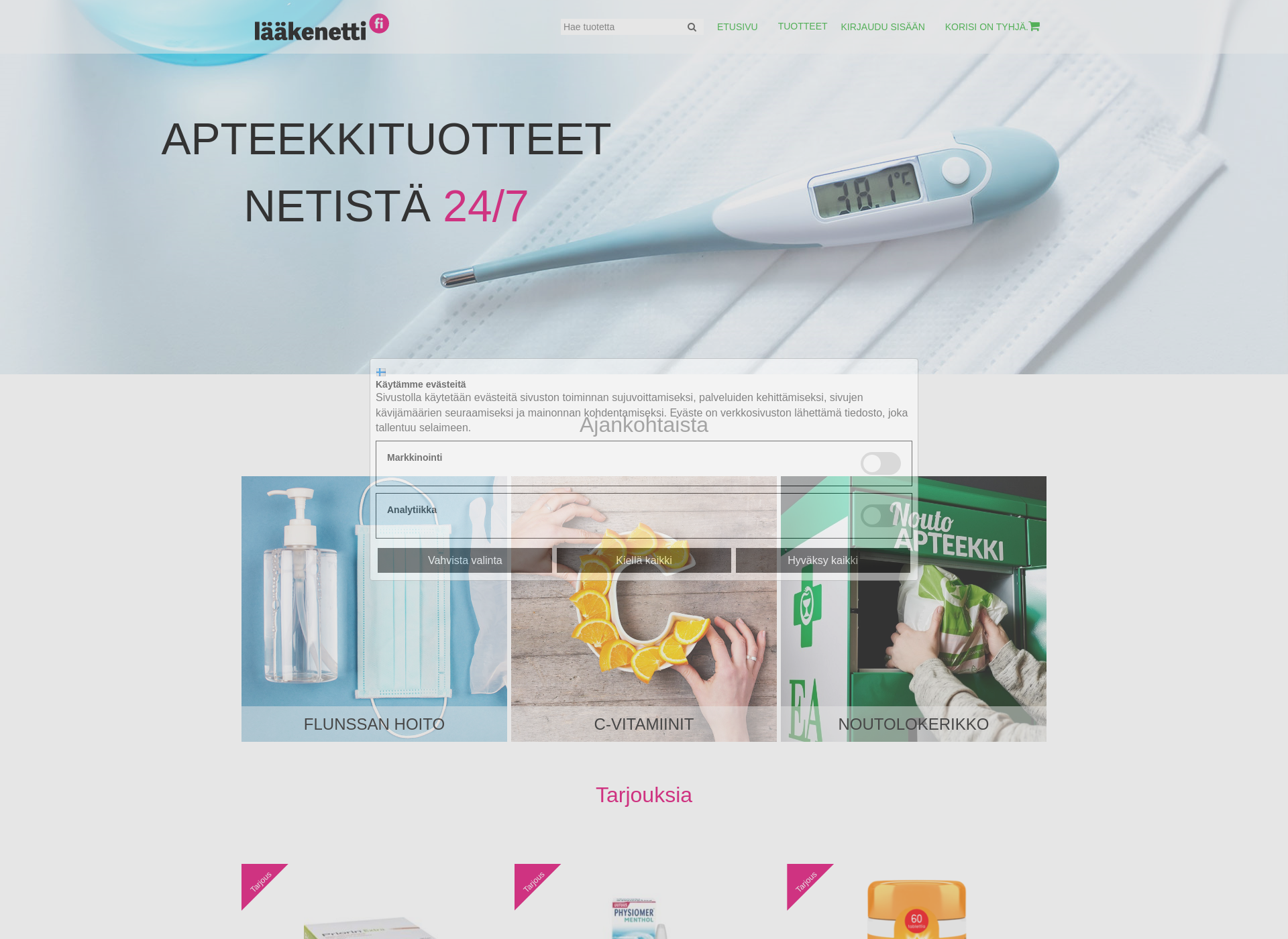 Screenshot for lääkenetti.fi