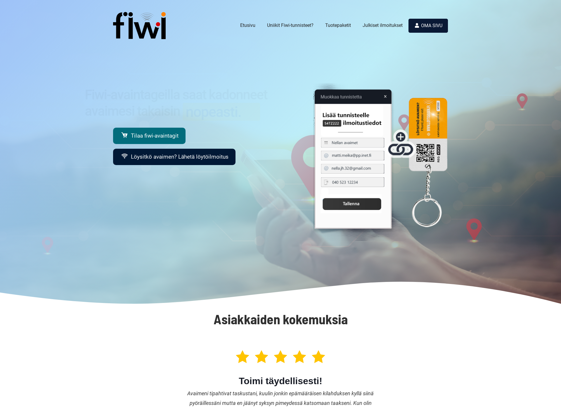 Screenshot for löytöavain.fi