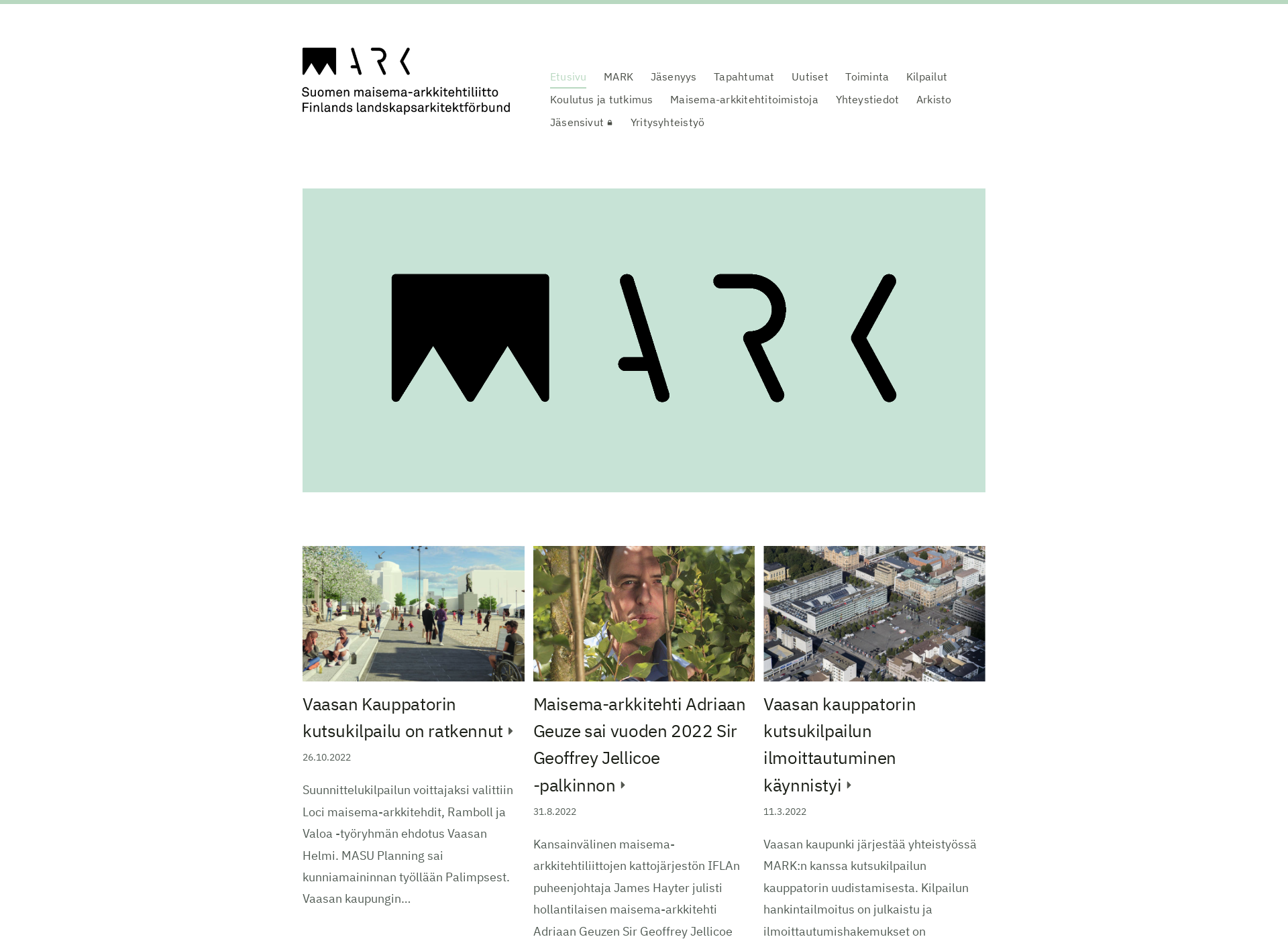 Skärmdump för m-ark.fi