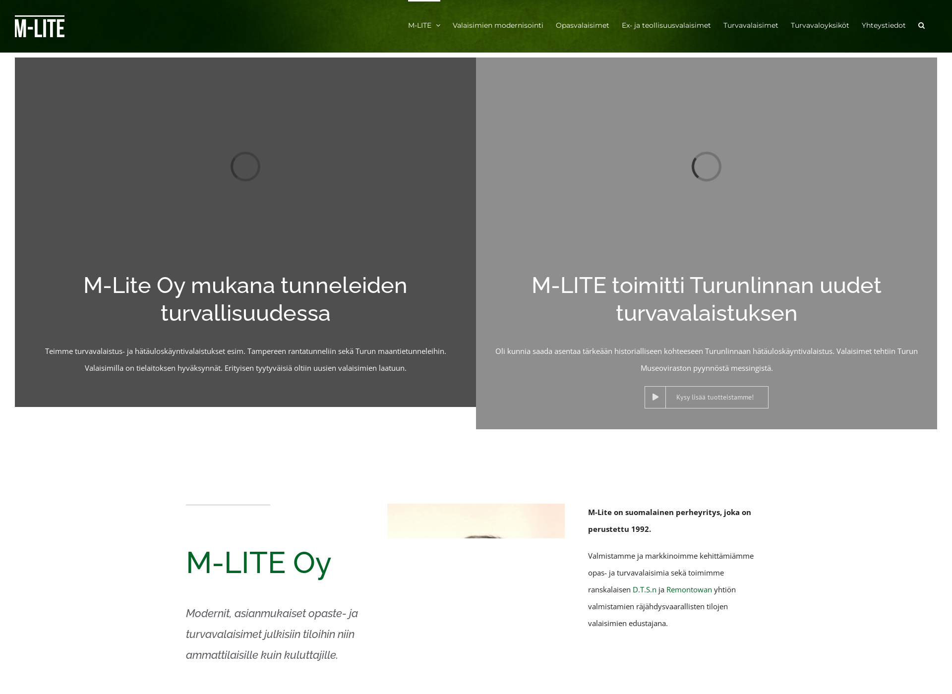 Skärmdump för m-lite.fi