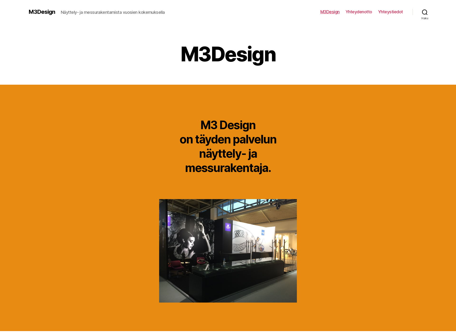 Skärmdump för m3design.fi