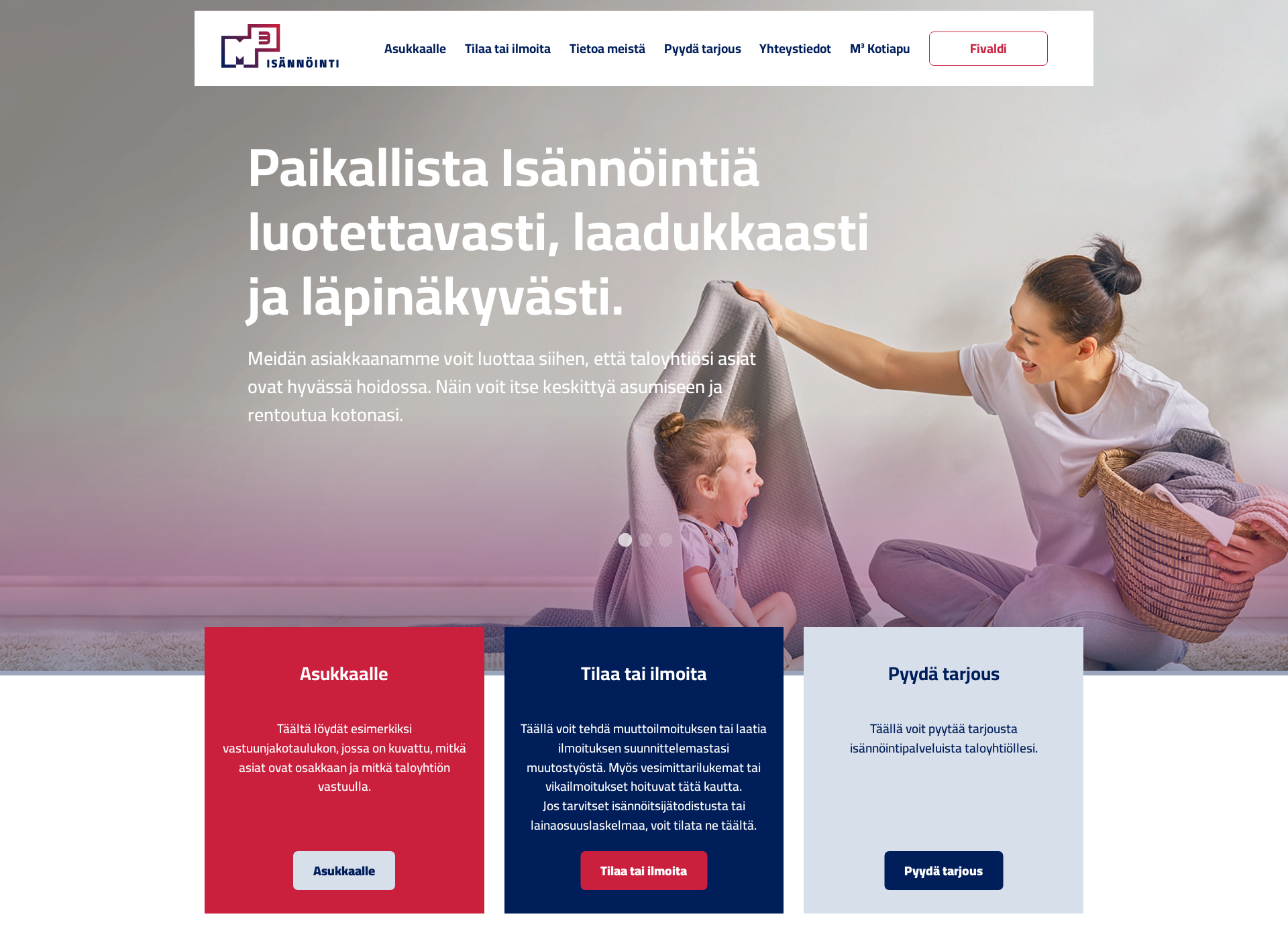 Screenshot for m3isannointi.fi
