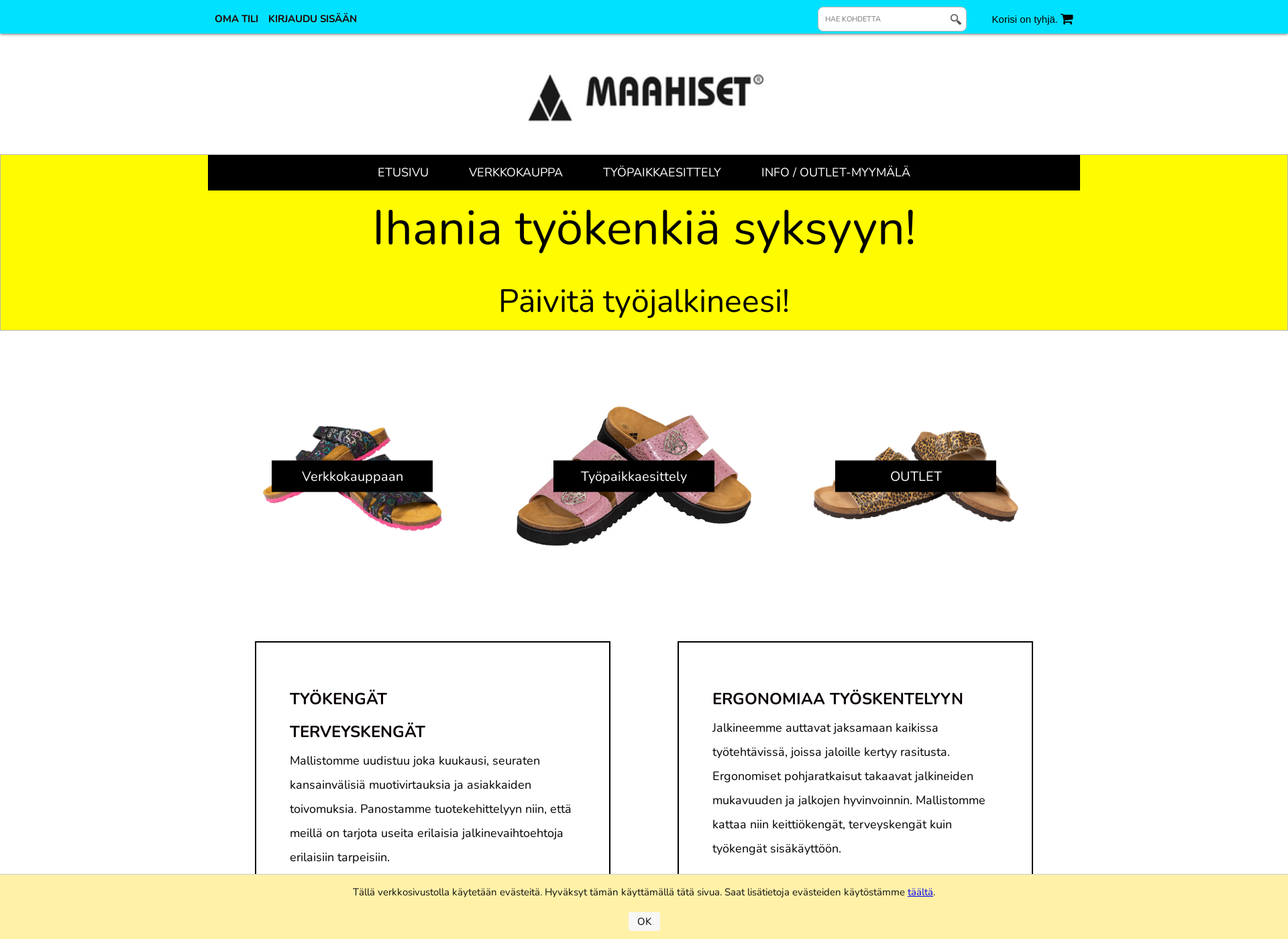 Screenshot for maahiset.fi