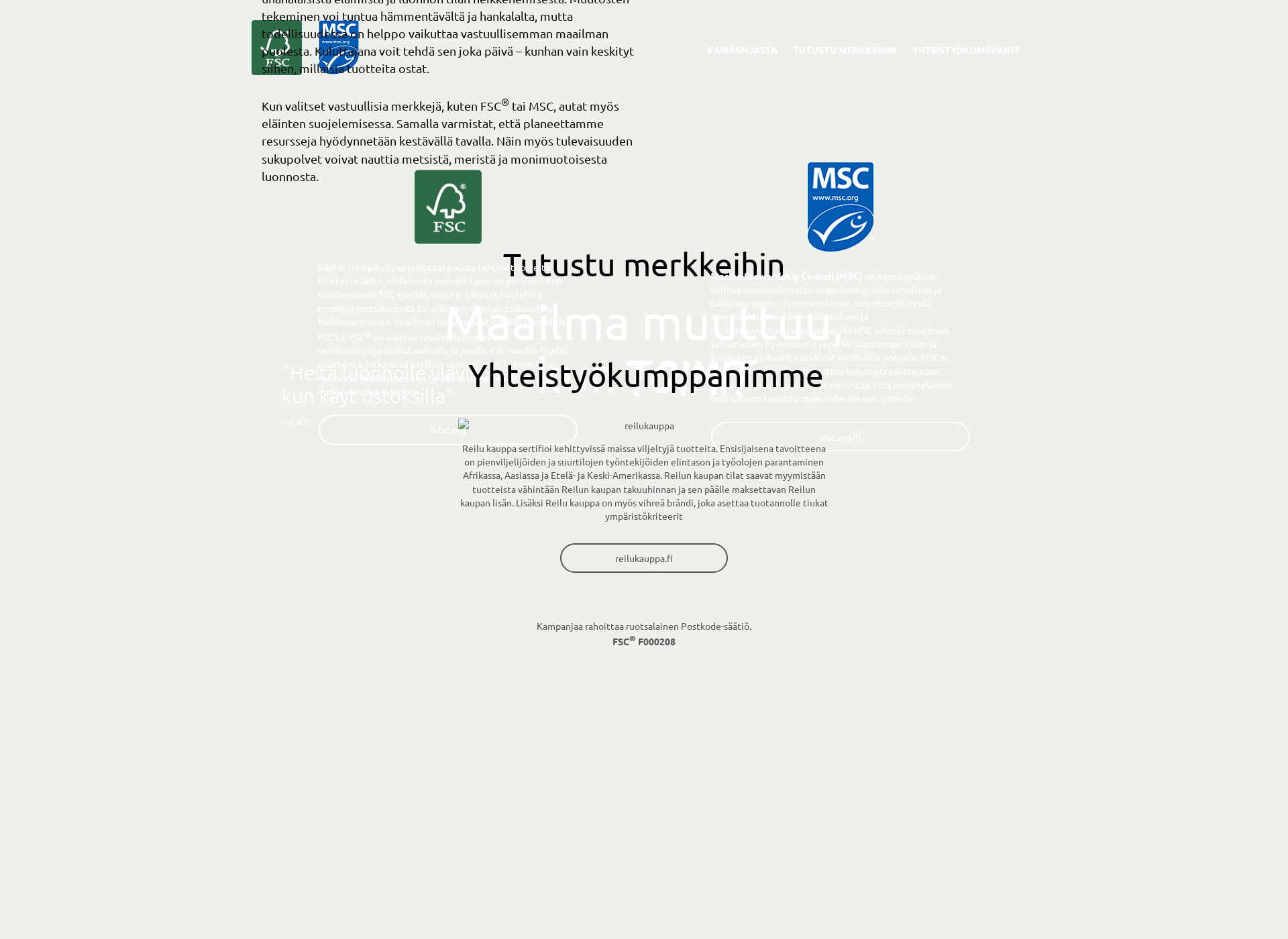 Screenshot for maailmamuuttuu.fi