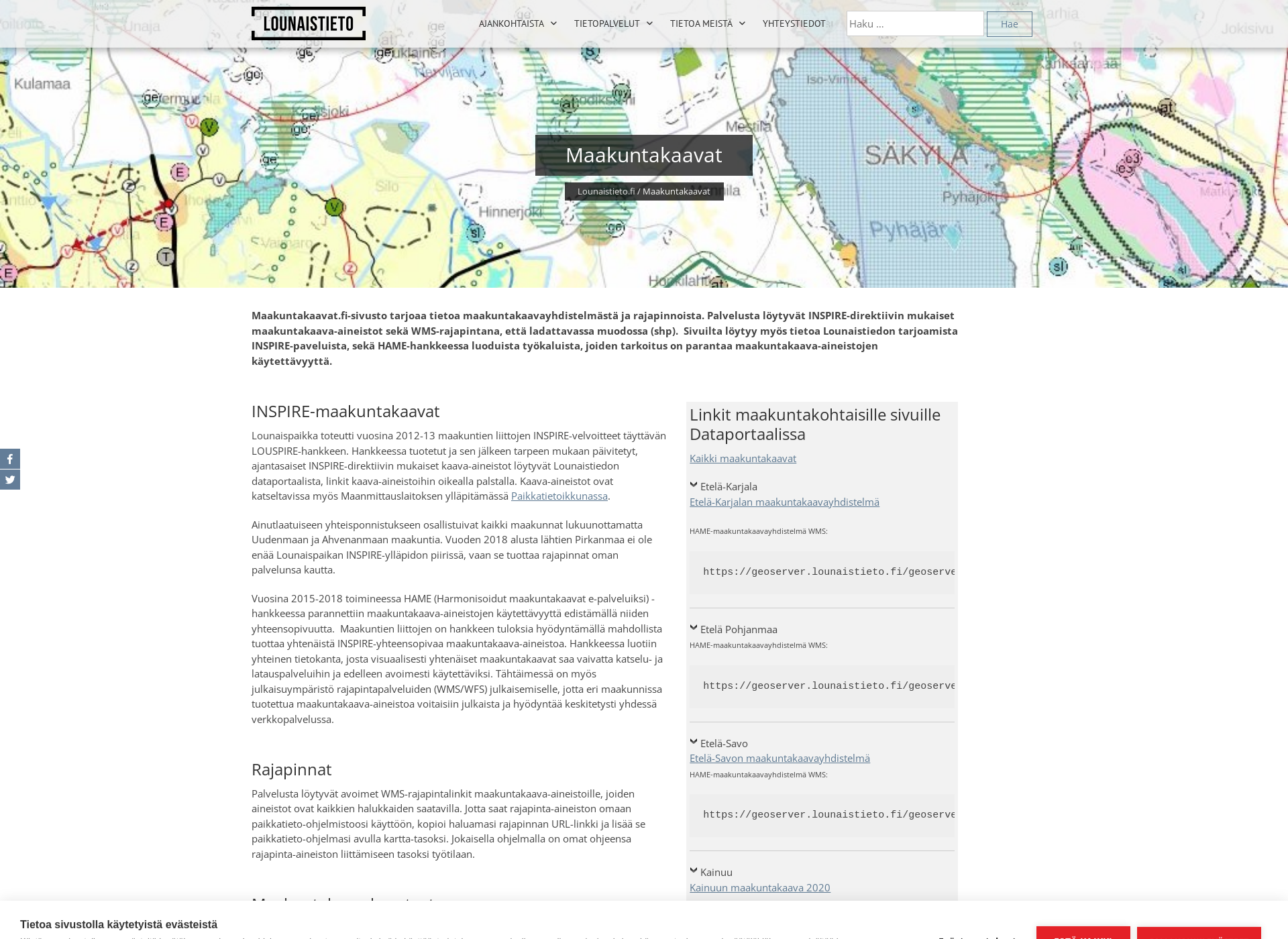 Screenshot for maakuntakaavat.fi