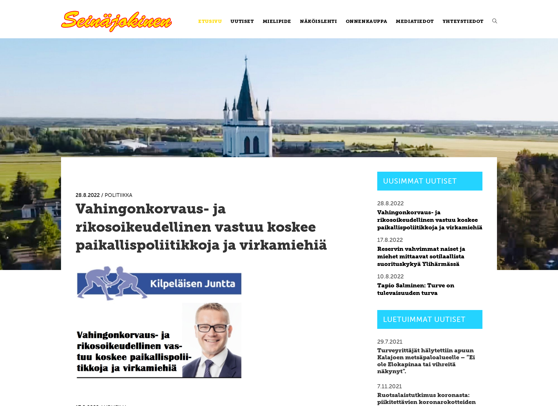 Screenshot for maalainenlehti.fi