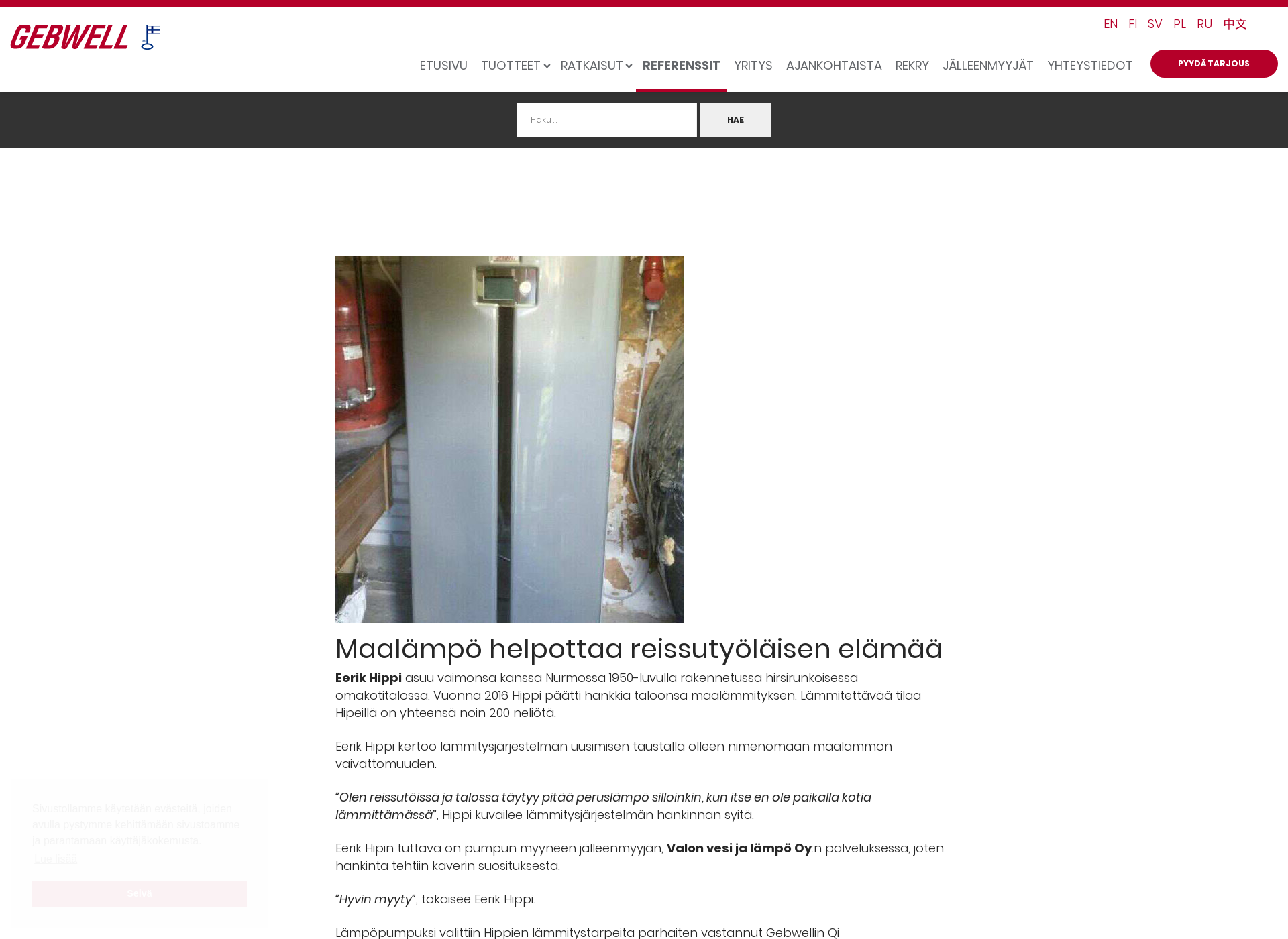 Skärmdump för maalamposeinajoki.fi