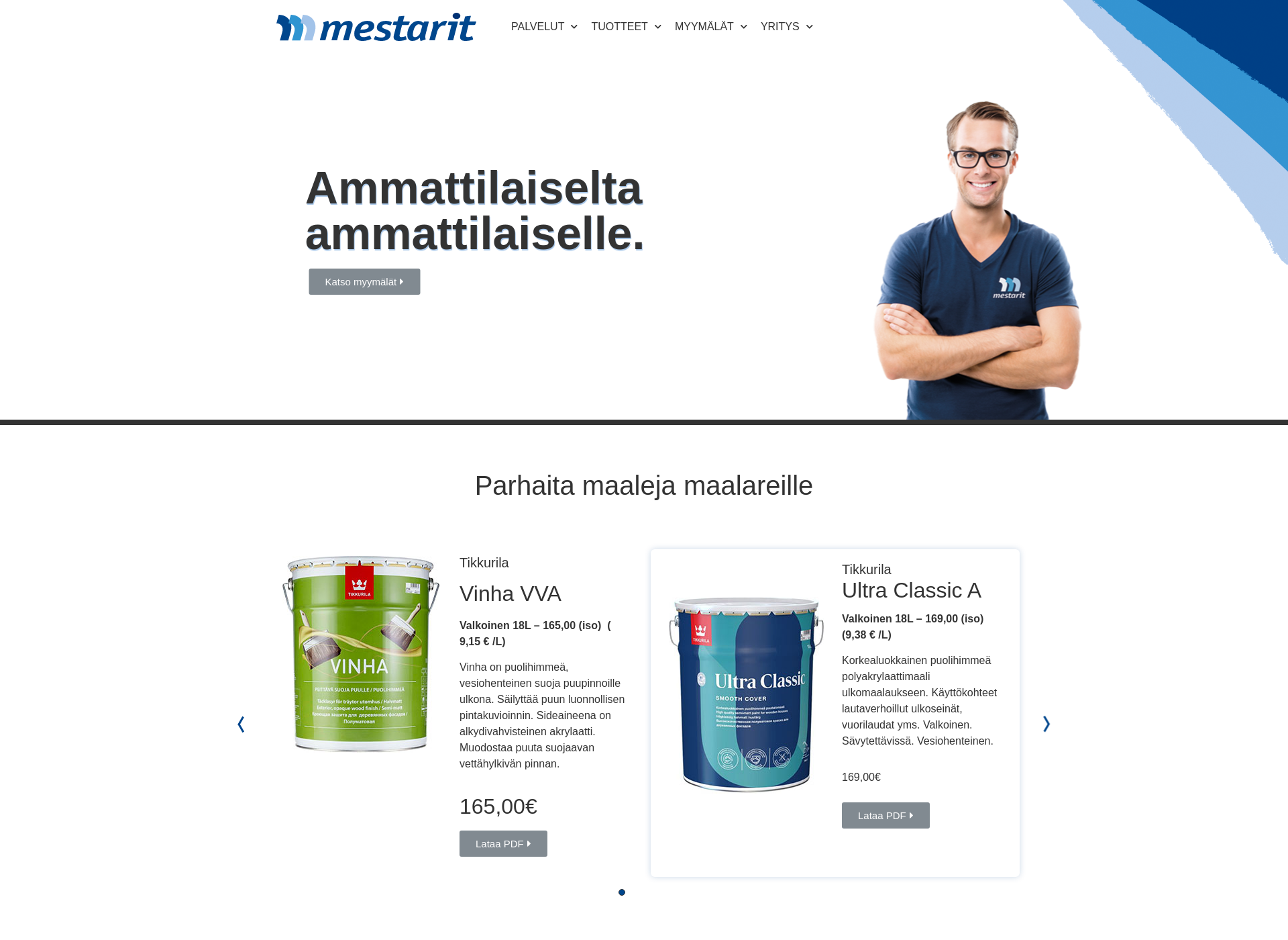 Screenshot for maalarimestarien.fi
