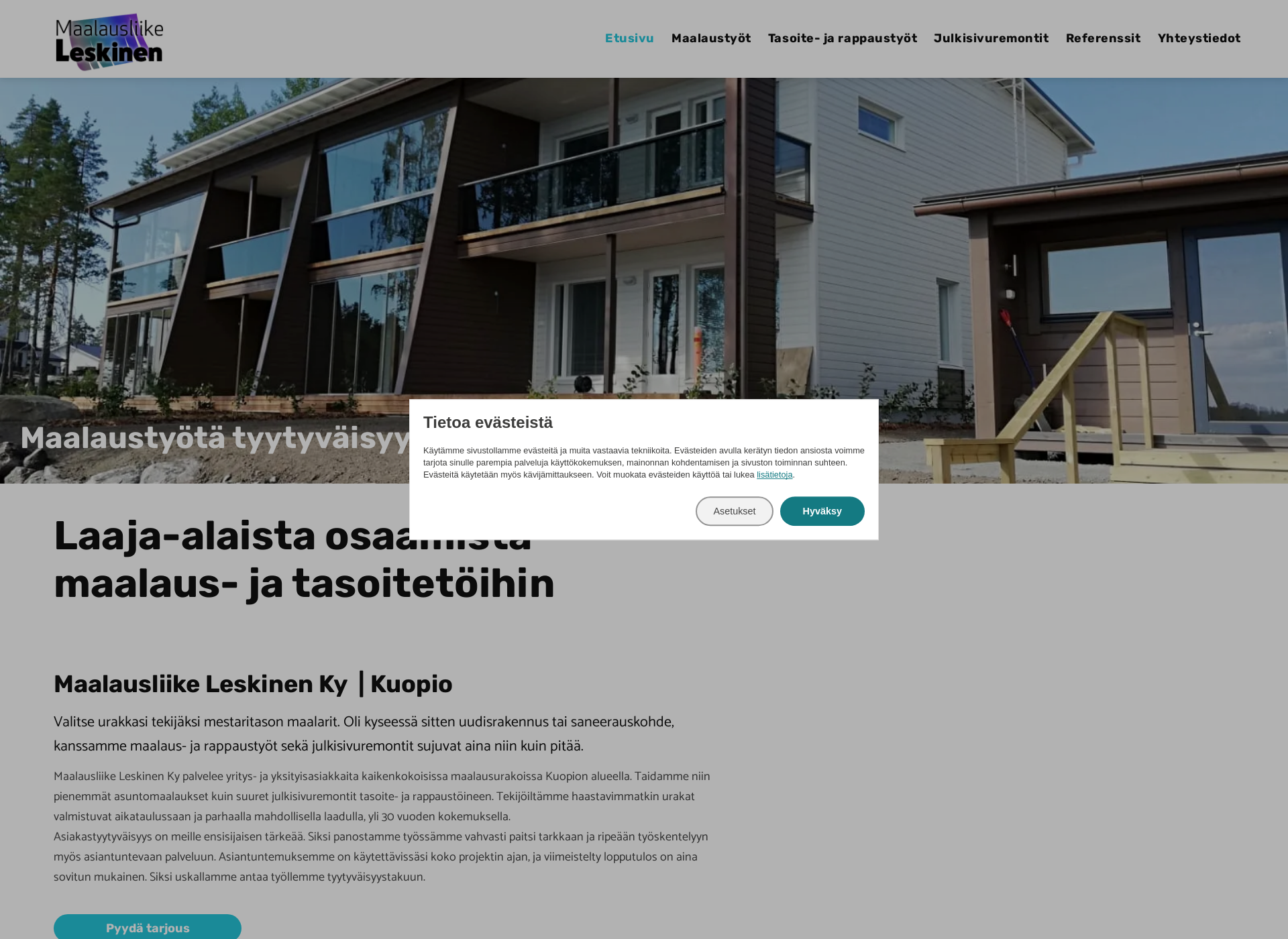 Screenshot for maalausliike-kuopio.fi