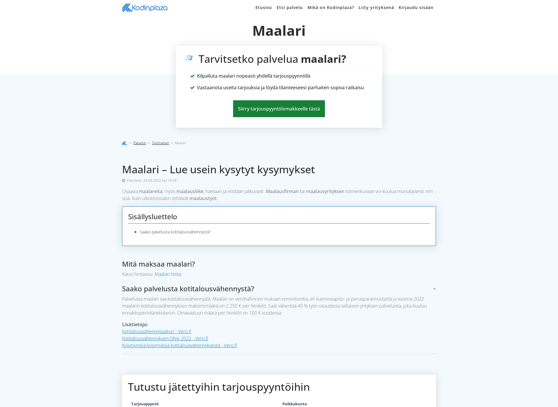 Screenshot for maalausliikehakkarainen.fi