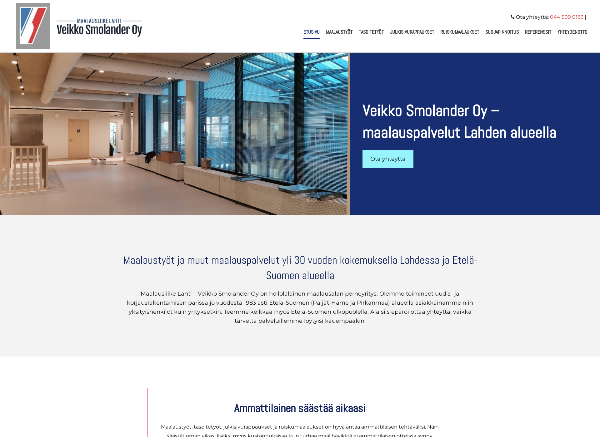 Screenshot for maalausliikelahti.fi