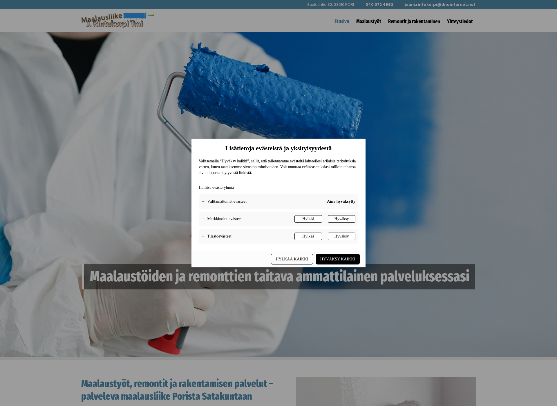 Screenshot for maalausliikesatakunta.fi