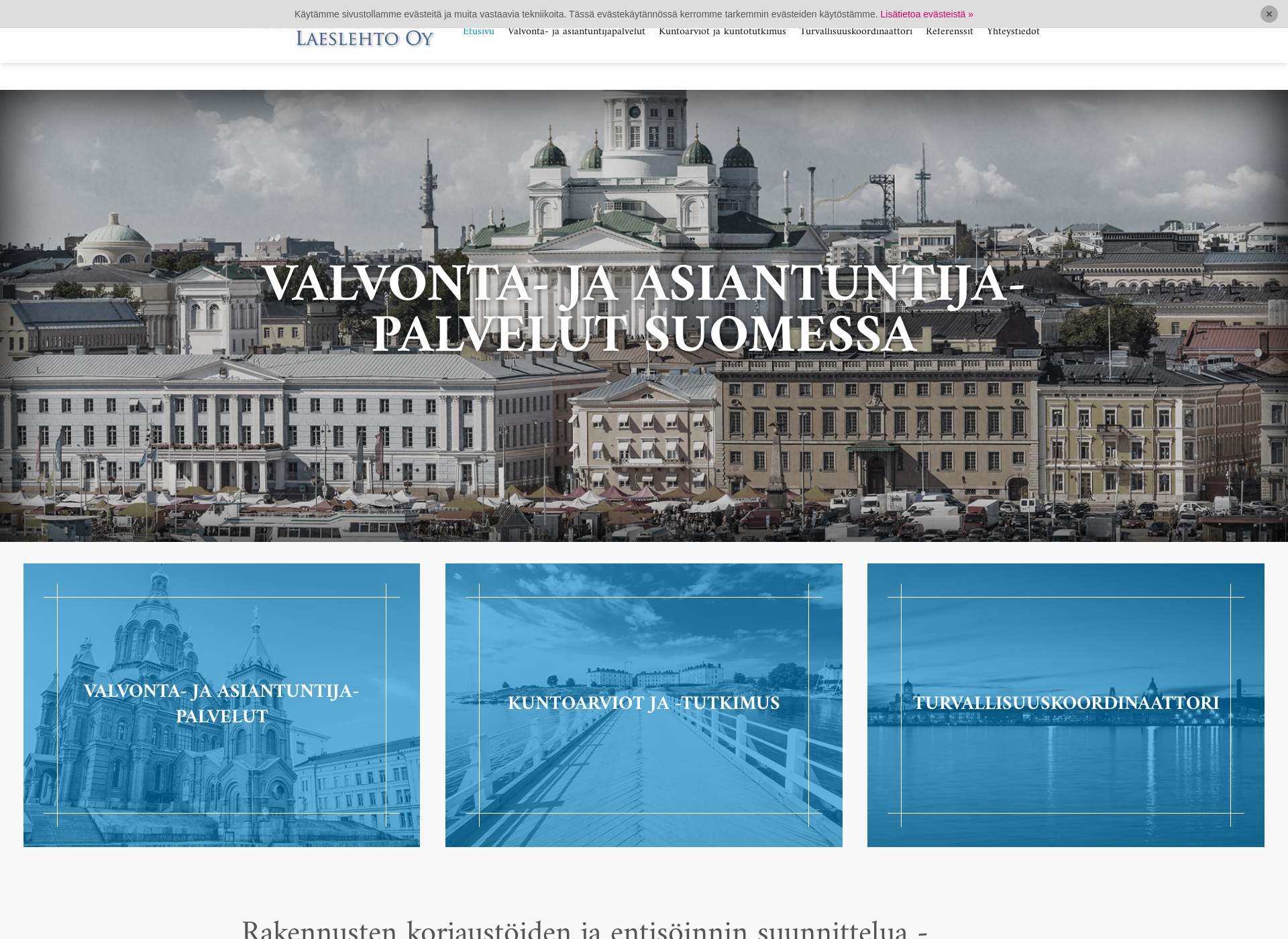 Skärmdump för maalausvalvonta.fi