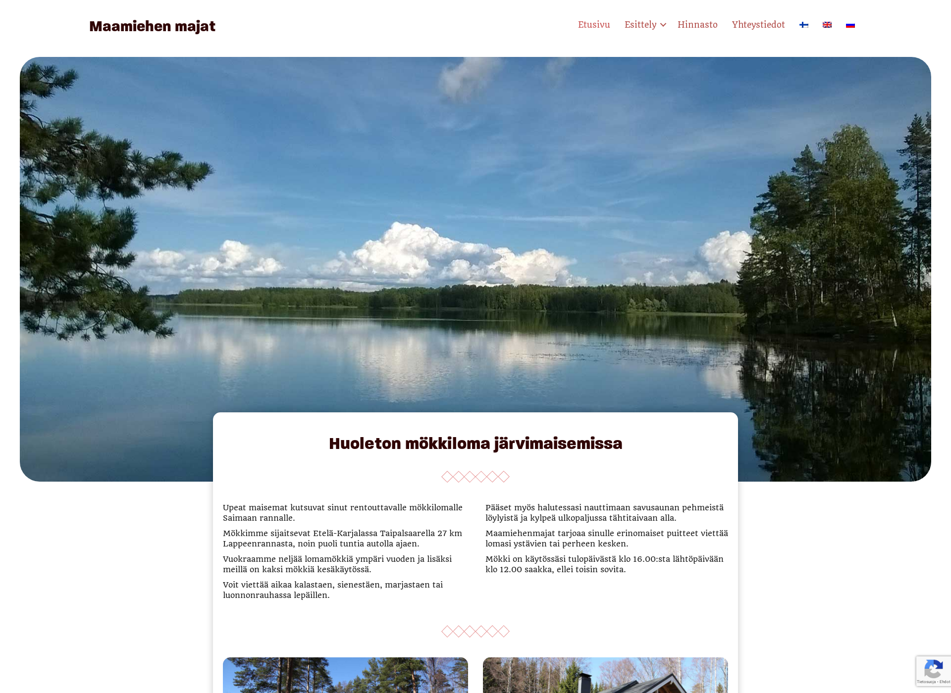 Screenshot for maamiehenmajat.fi