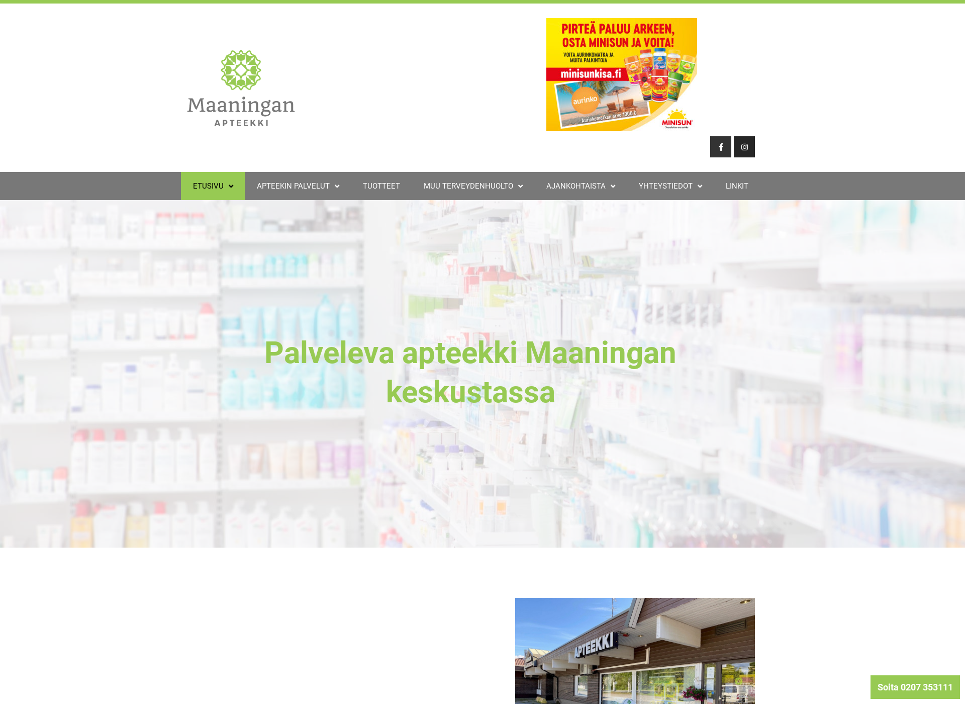Screenshot for maaninganapteekki.fi