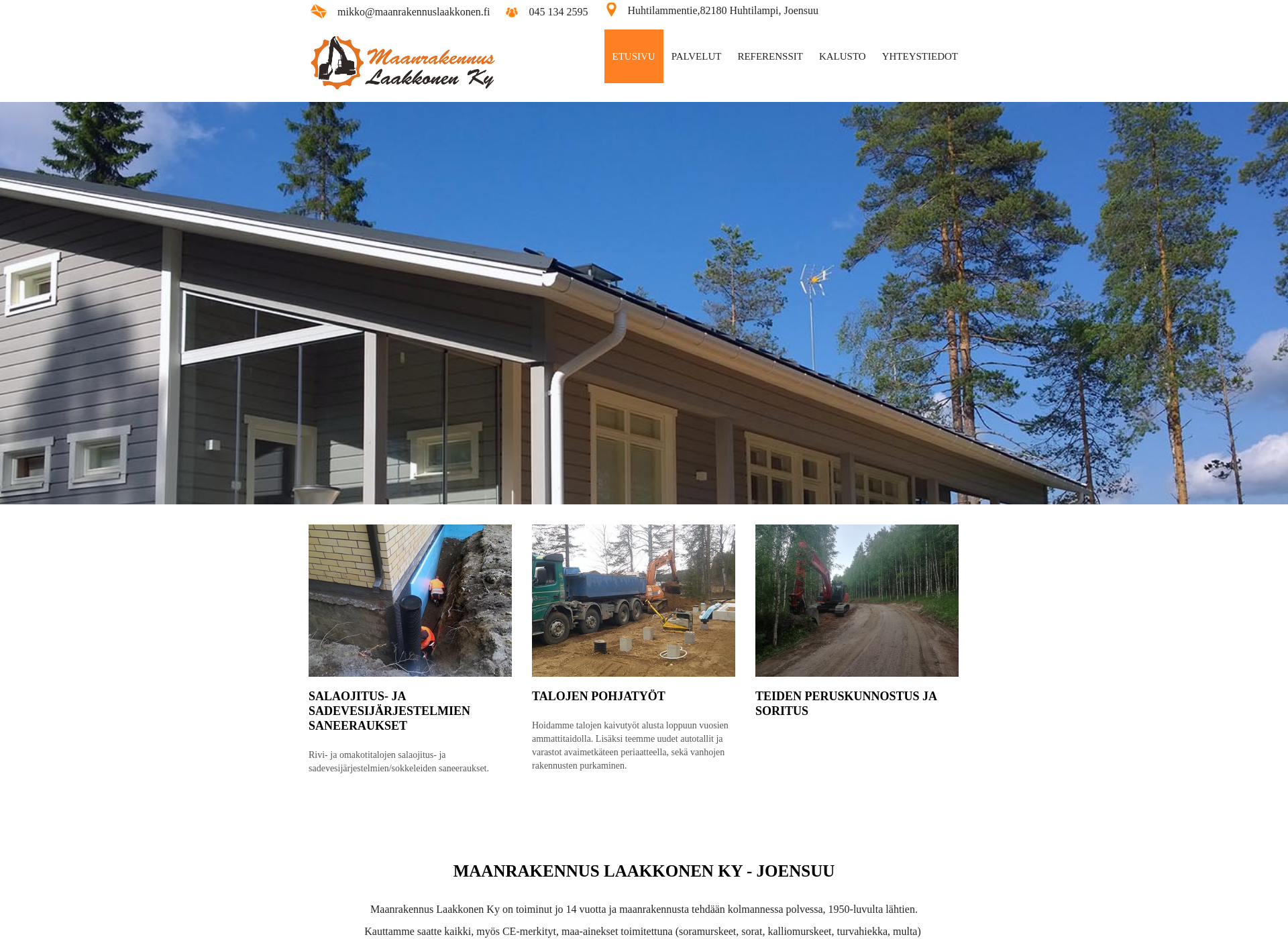 Screenshot for maanrakennuslaakkonen.fi