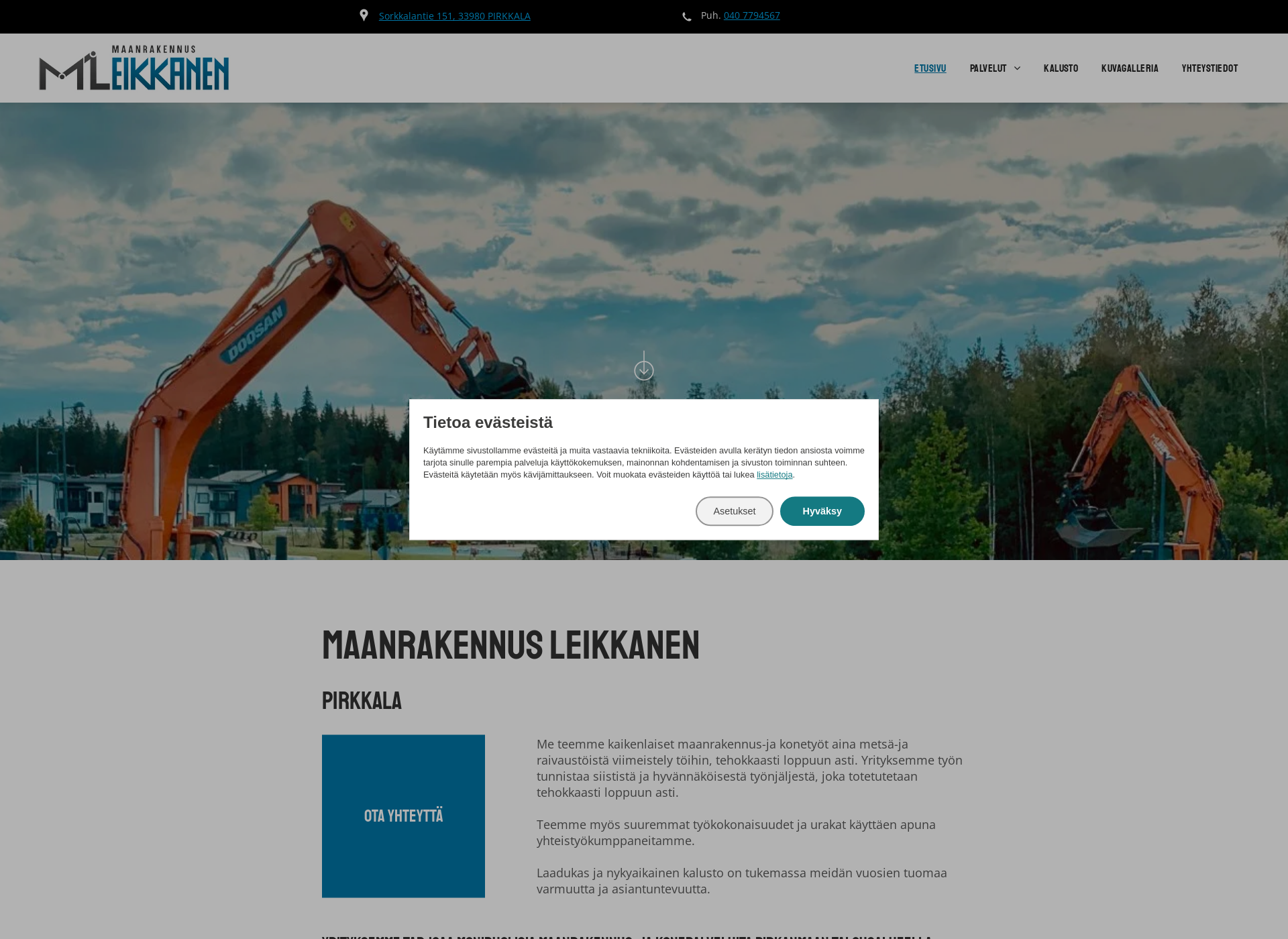Screenshot for maanrakennusleikkanen.fi